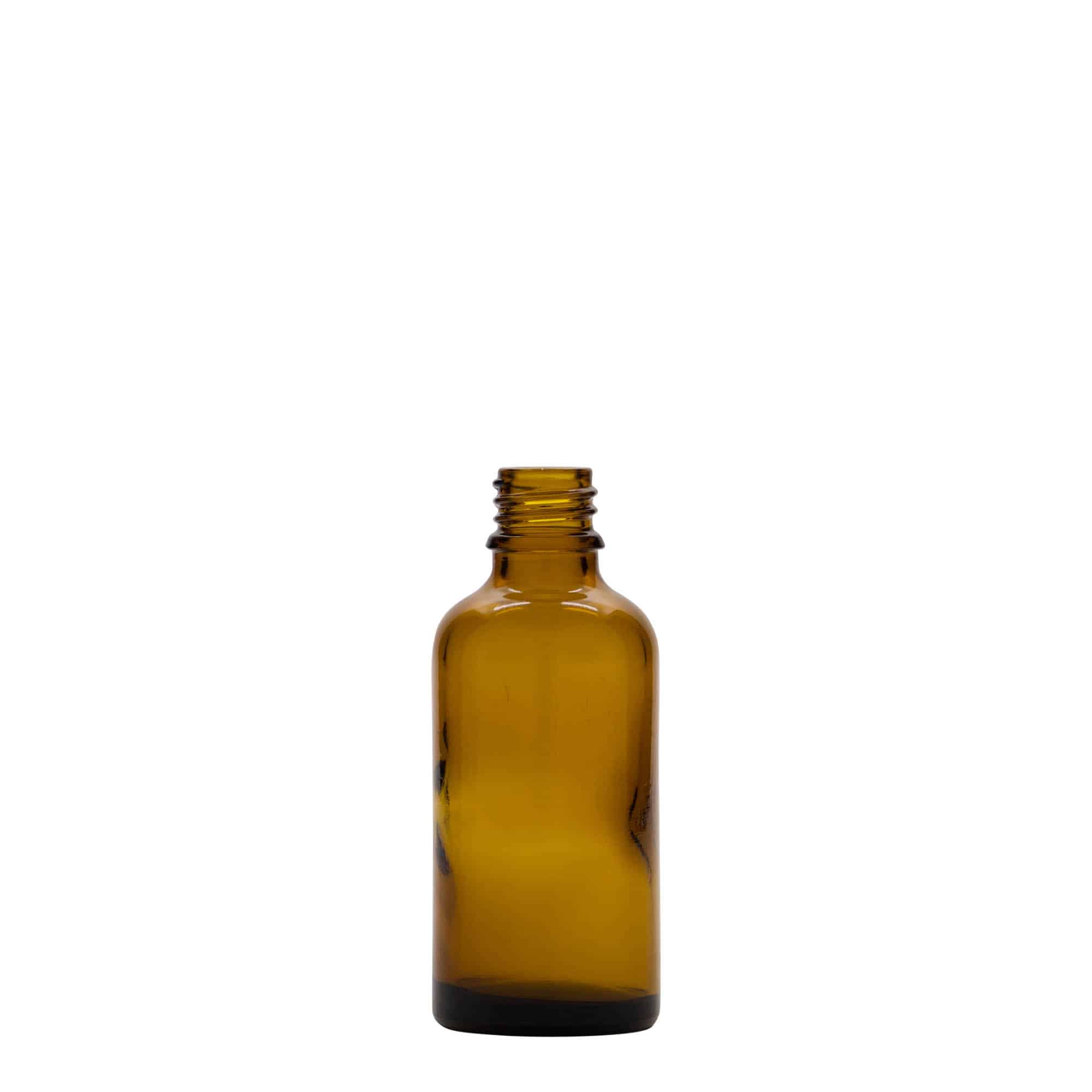 50 ml Frasco de medicamentos, vidro, castanho, boca: DIN 18 50 ml Frasco de medicamentos, vidro, castanho, boca: DIN 18
