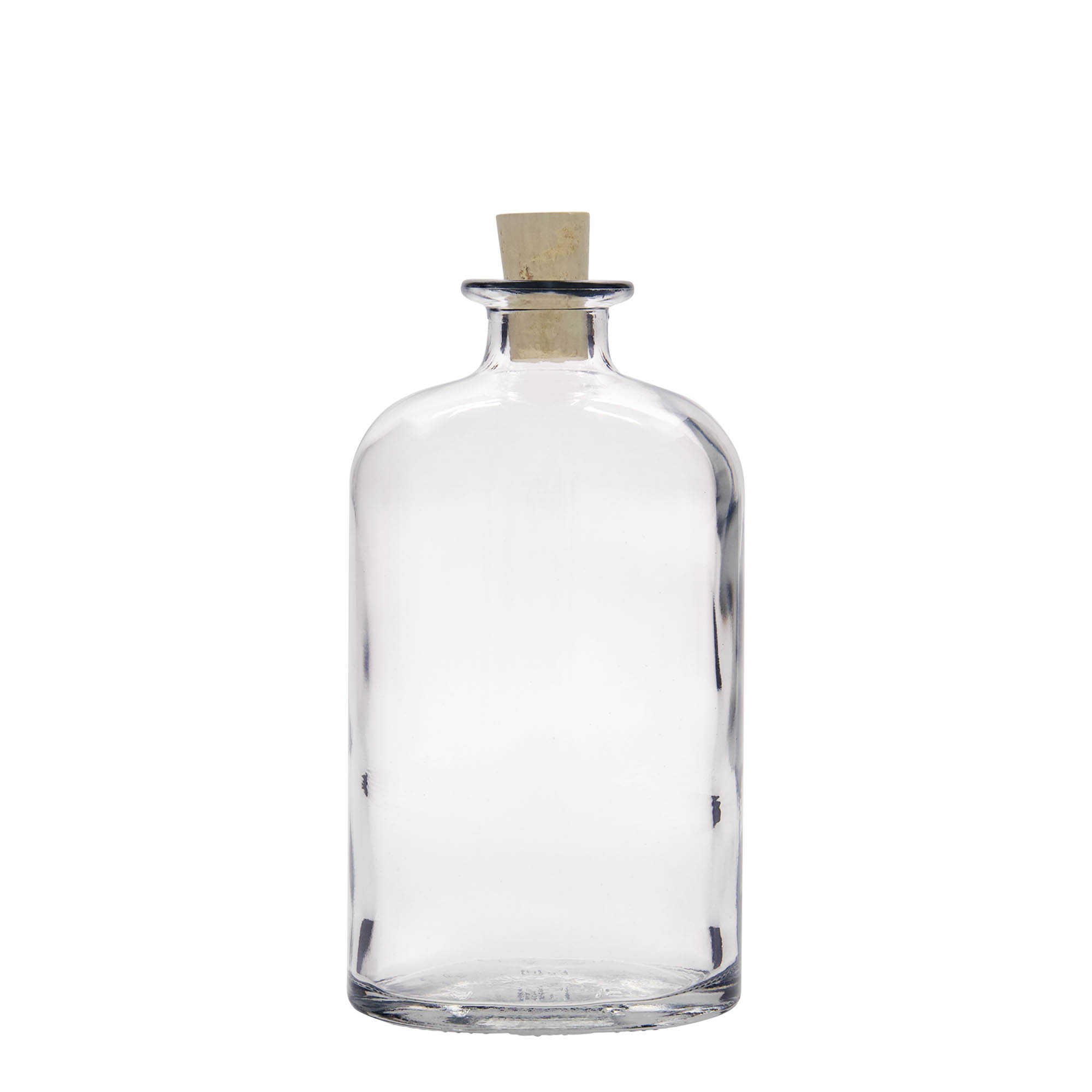 Garrafa de vidro de 500 ml 'Dundee', oval, boca: cortiça