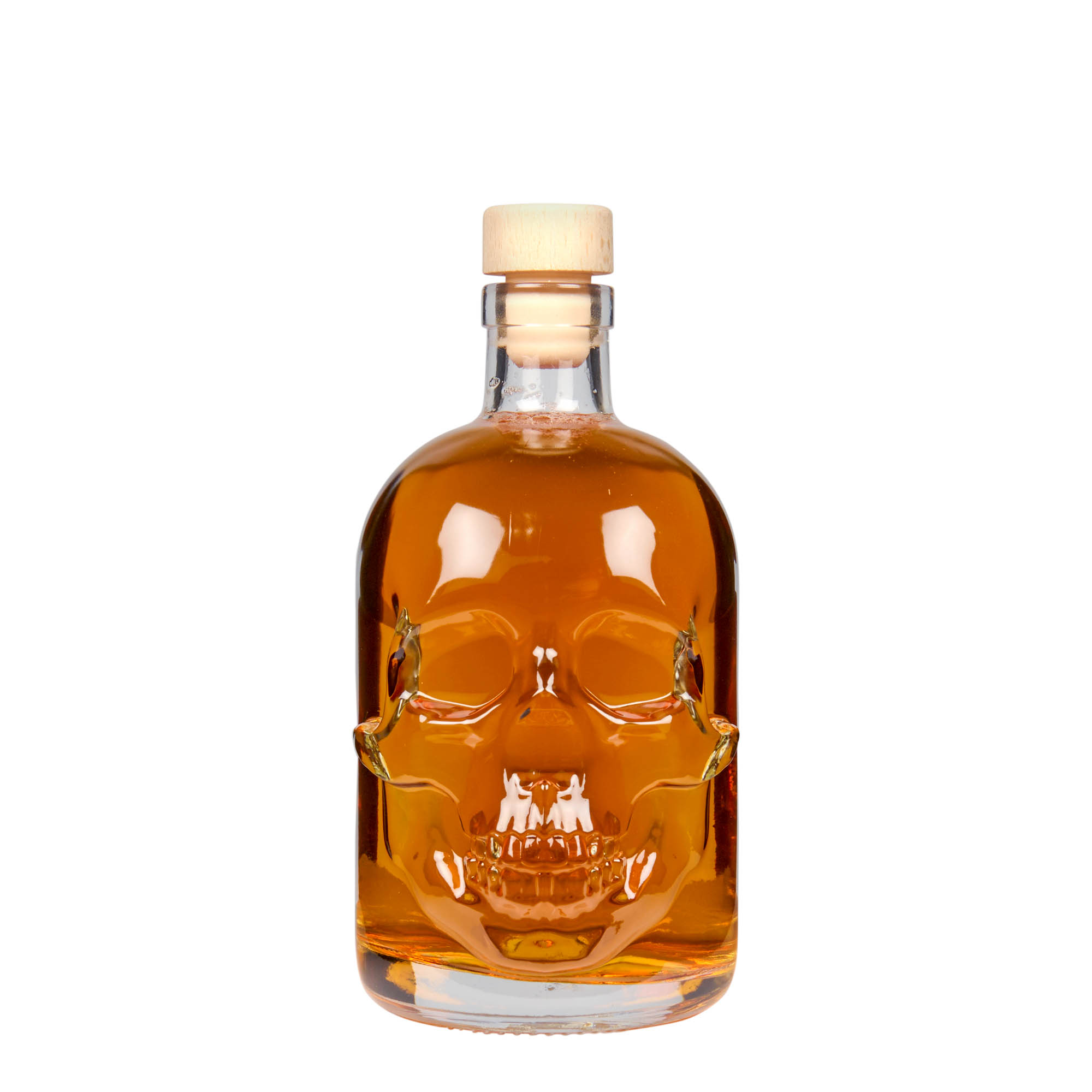 Garrafa de vidro de 500 ml 'Caveira', Boca: Cortiça Garrafa de vidro de 500 ml 'Caveira', Boca: Cortiça