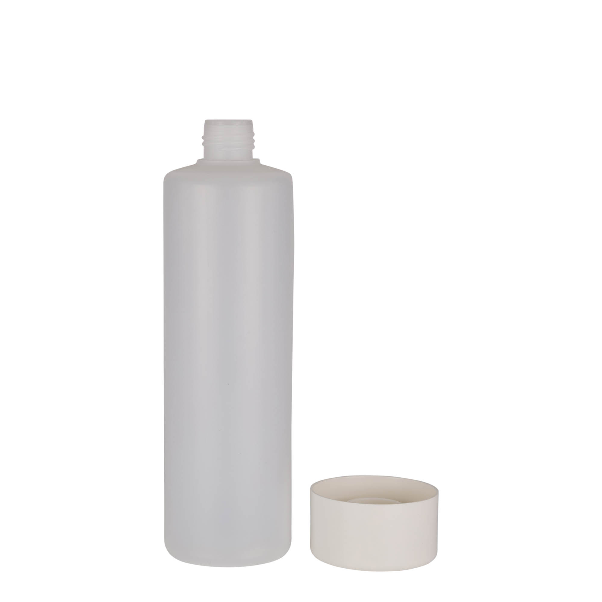 500 ml garrafa redonda, plástico PE, natural, boca: tampa de rosca 500 ml garrafa redonda, plástico PE, natural, boca: tampa de rosca