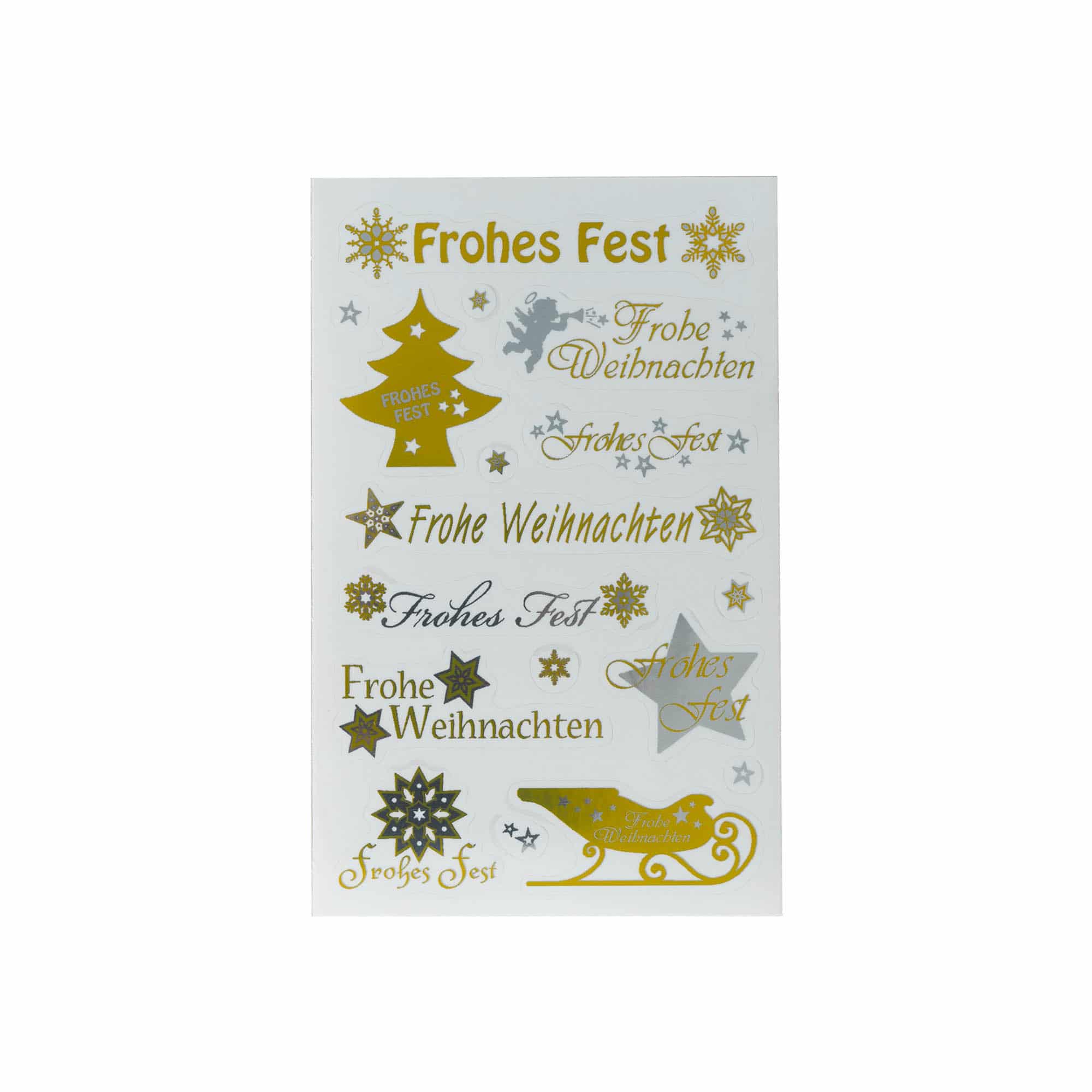 Etiquetas Zweckform 'Natal', papel, dourado-prateado