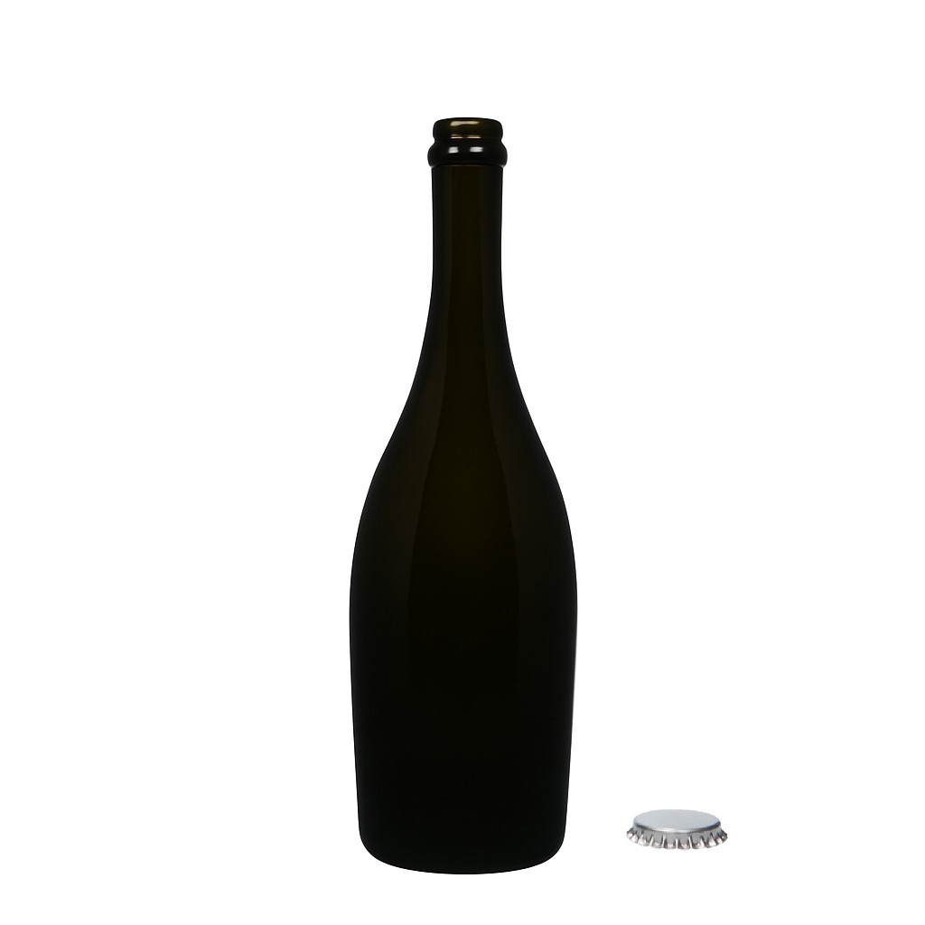 Garrafa de espumante 750 ml 'Carmen', vidro, verde antigo, boca: coroa de garrafa Garrafa de espumante 750 ml 'Carmen', vidro, verde antigo, boca: coroa de garrafa
