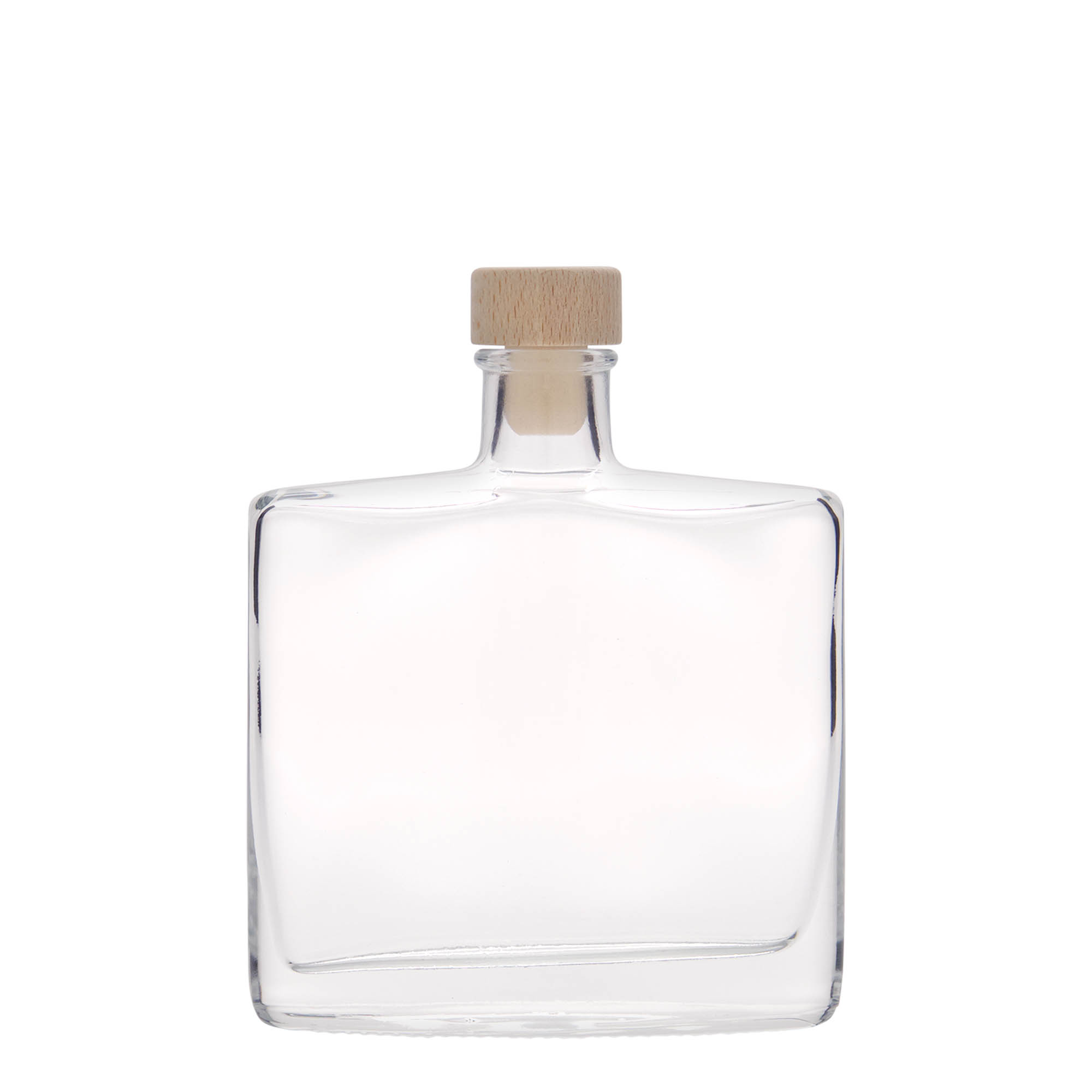 Frasco de vidro de 200 ml 'Zorbas', oval, boca: cortiça