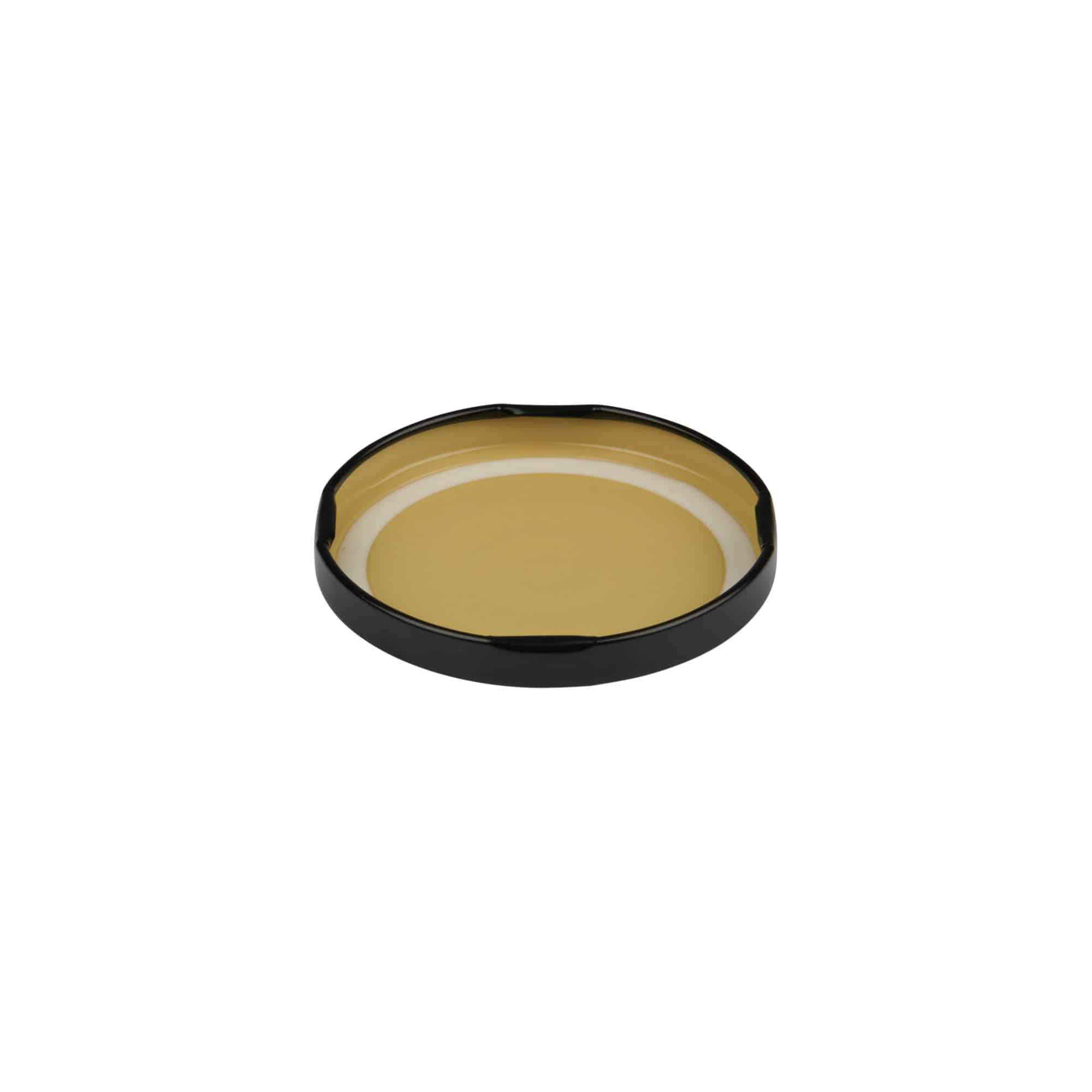 Tampa Twist-Off, folha de flandres, preto, para boca: TO 66