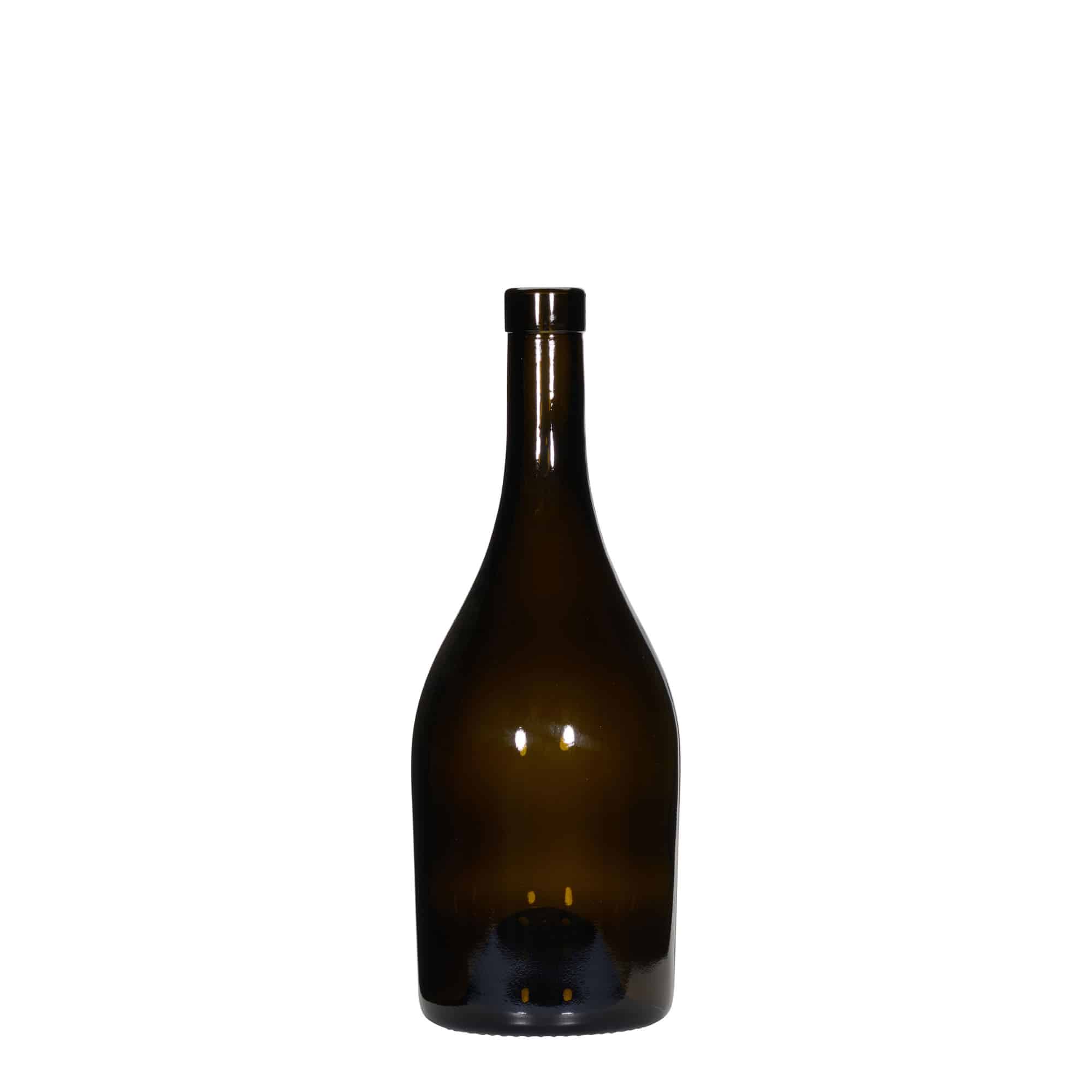 Garrafa de vinho 750 ml 'Exclusive', verde antigo, gargalo: cortiça