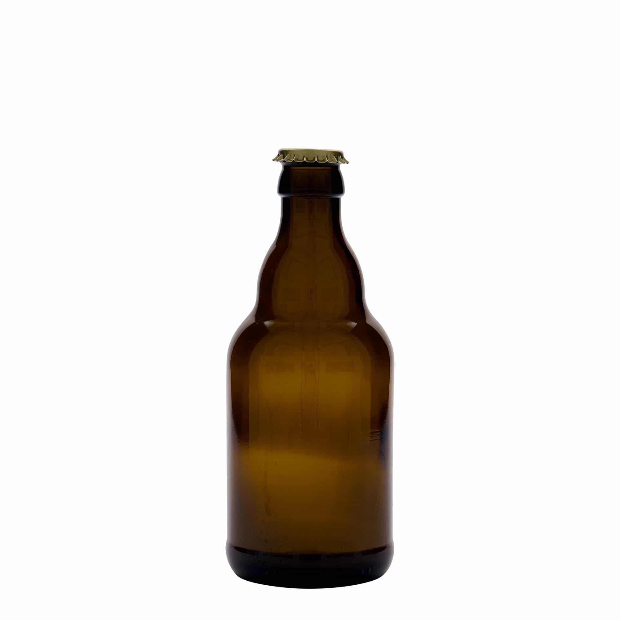 Garrafa de cerveja 330 ml 'Steinie', vidro, castanho, boca: coroa