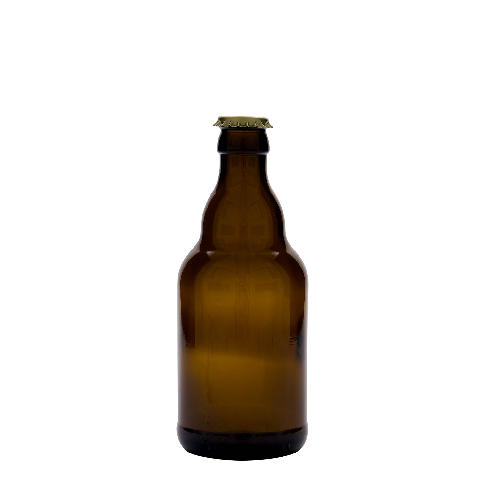 Garrafa de cerveja 330 ml 'Steinie', vidro, castanho, boca: coroa