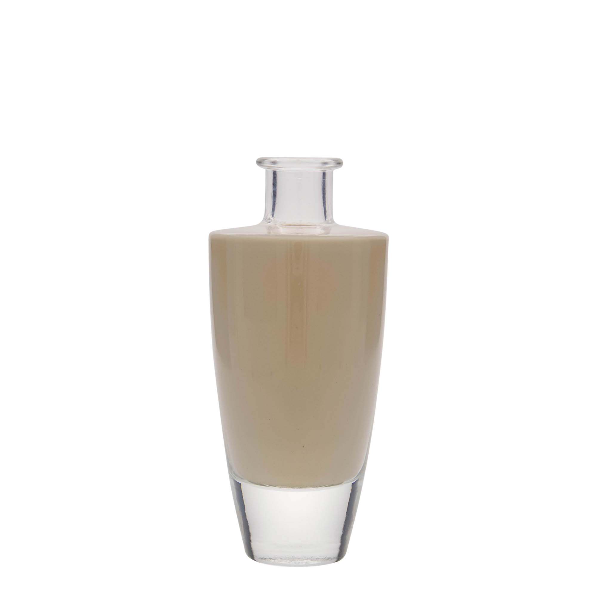 Garrafa de vidro de 200 ml 'Vanessa', oval, boca: cortiça Garrafa de vidro de 200 ml 'Vanessa', oval, boca: cortiça