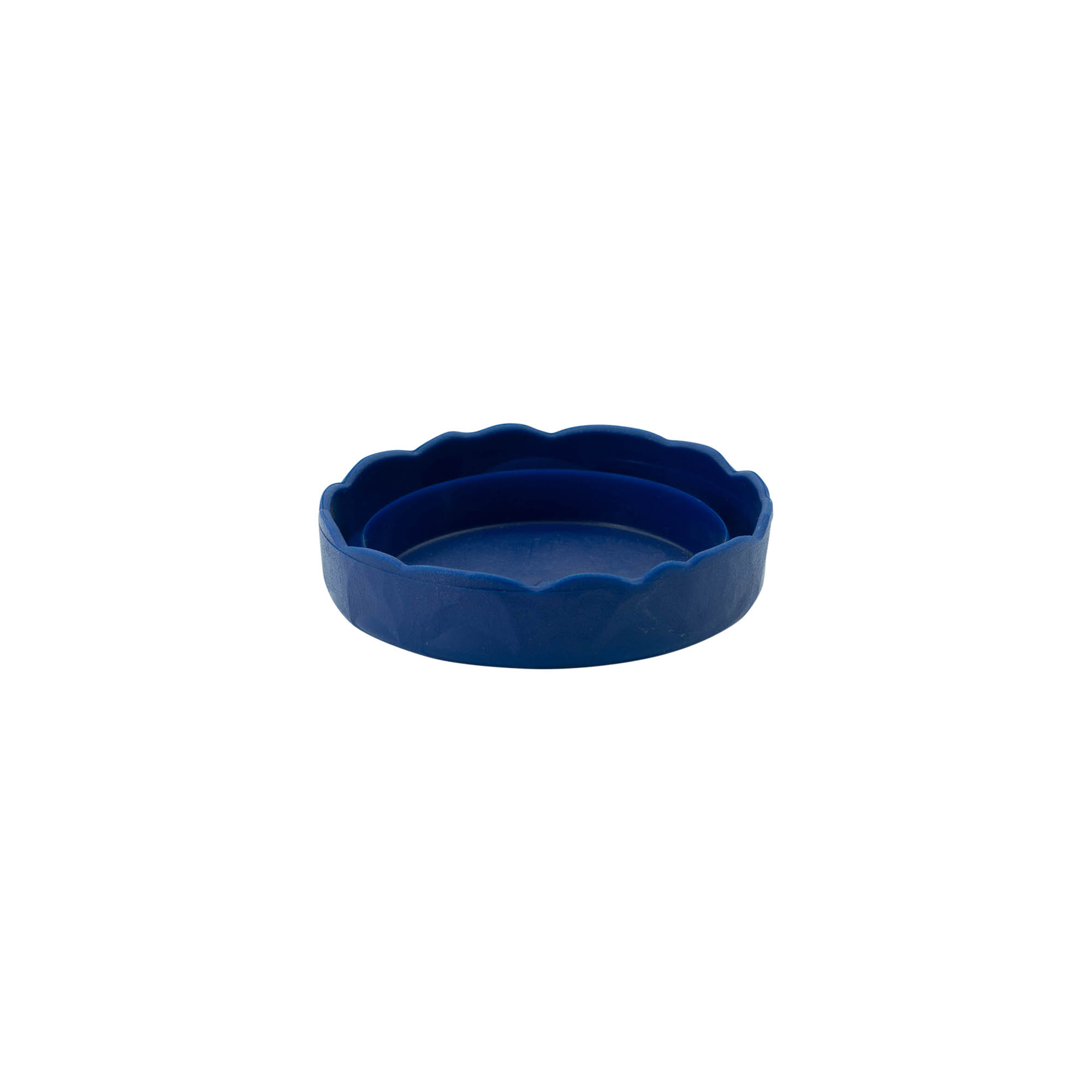 Tampa de encaixe para pote de cerâmica de gargalo estreito, plástico HDPE, azul