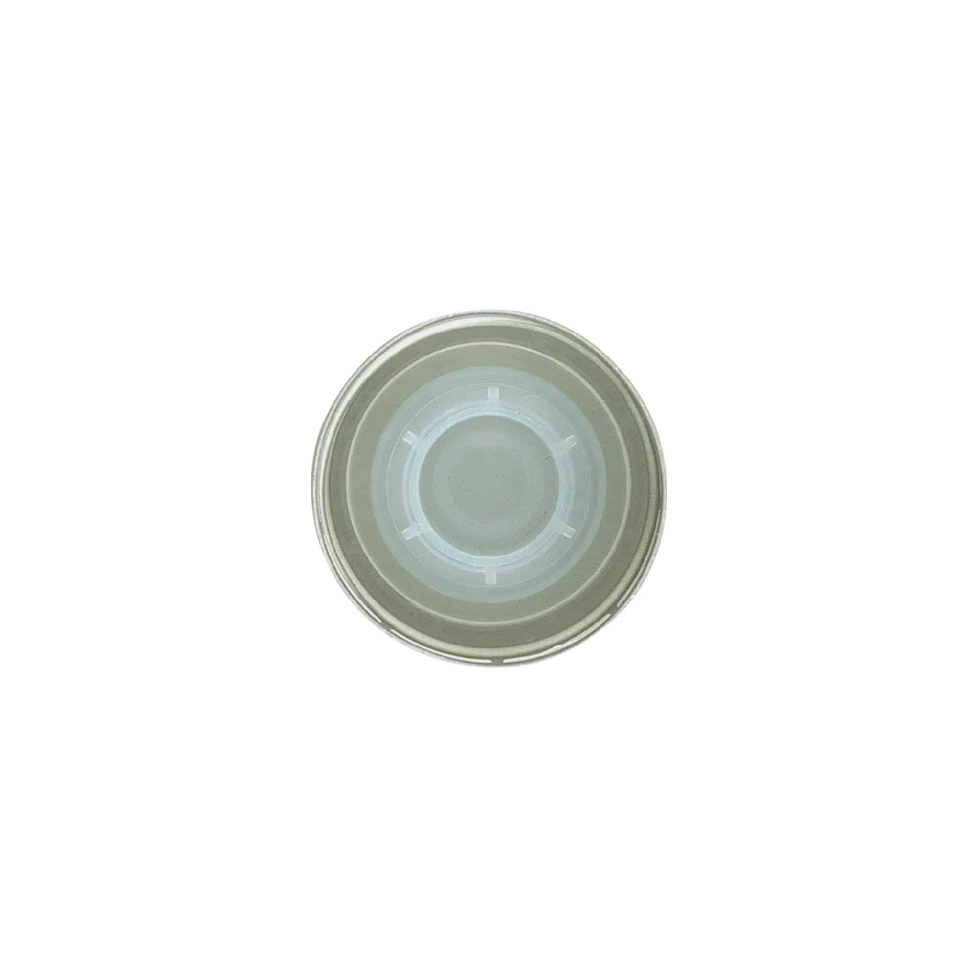 Tampa de rosca com bico de saída, metal-plástico, dourado, para bocal: PP 31,5