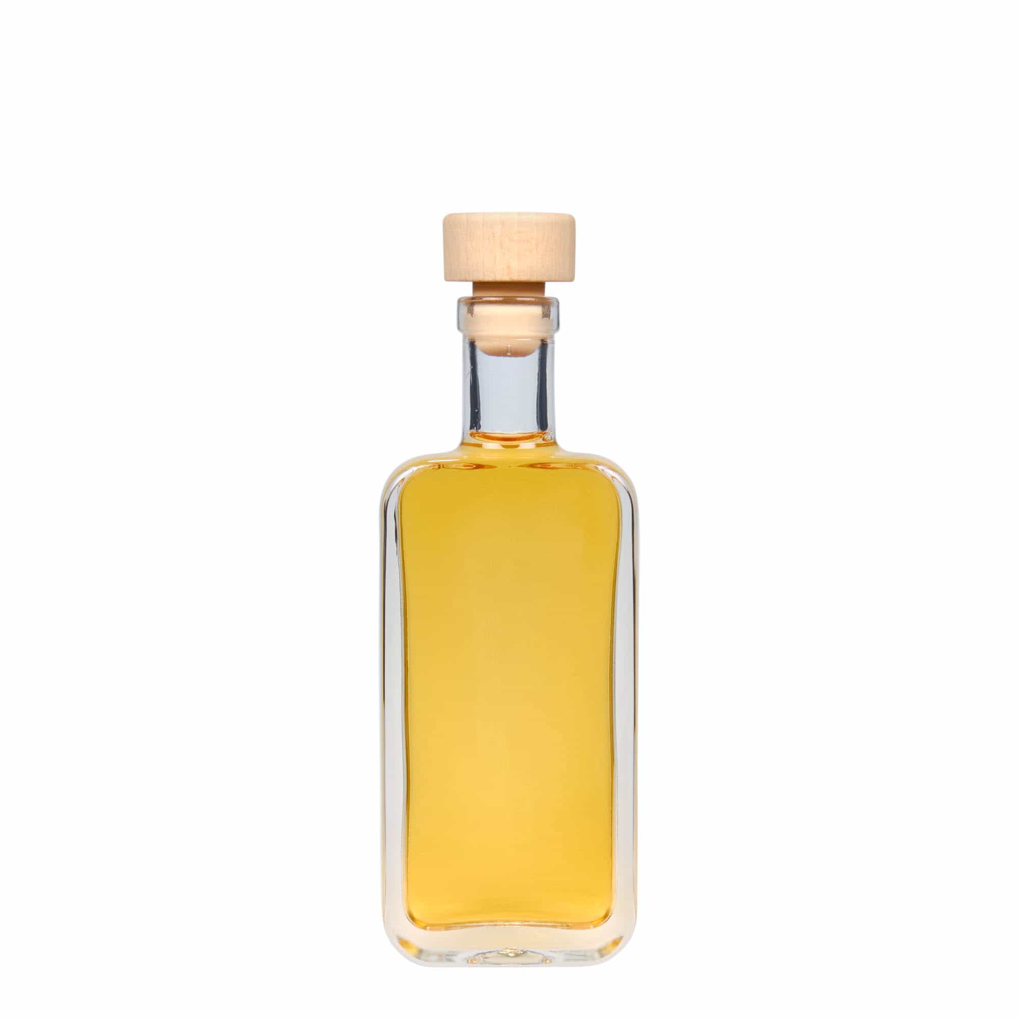100 ml Garrafa de vidro 'Nice', retangular, boca: Cortiça