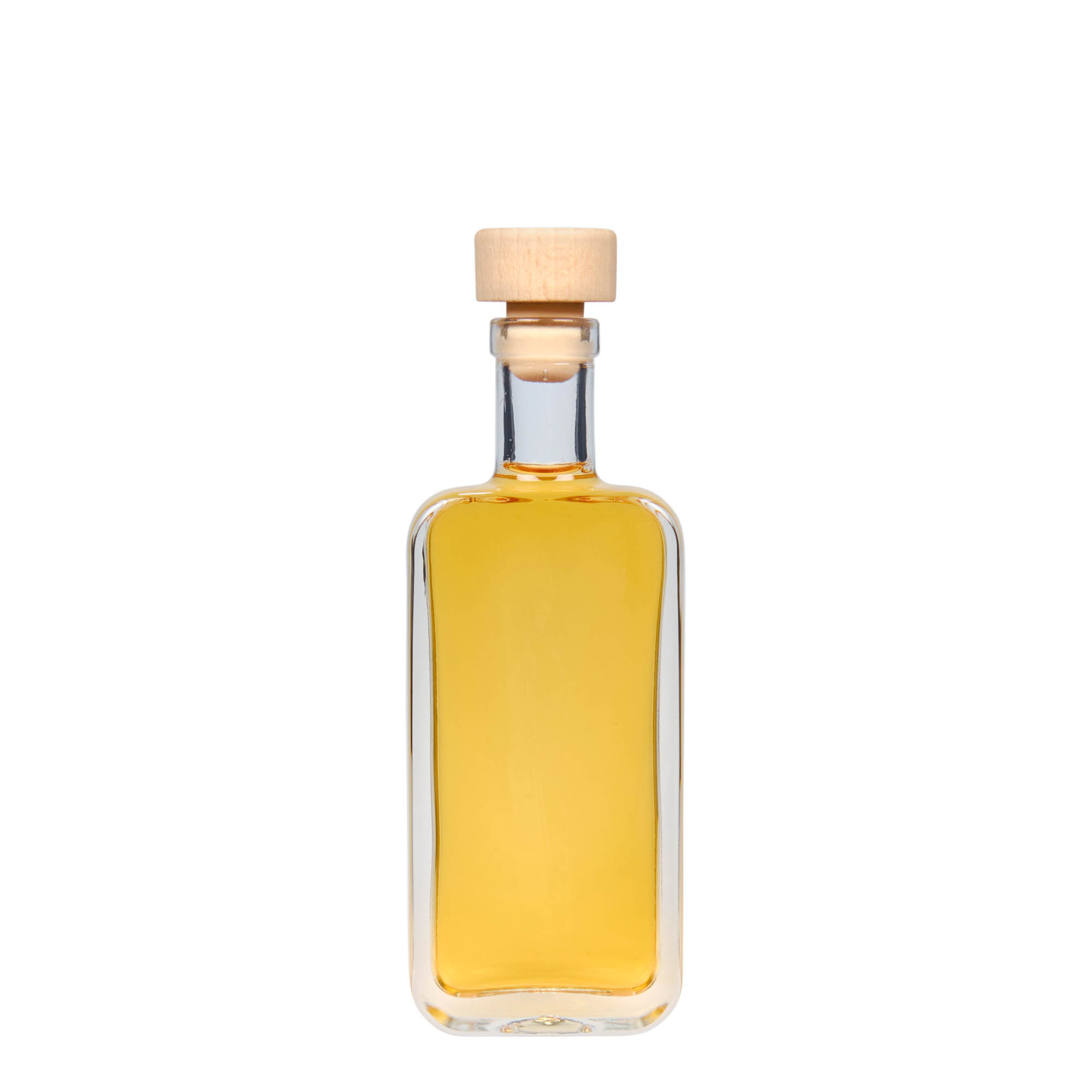 Frasco de vidro de 100 ml 'Nice', retangular, boca: cortiça
