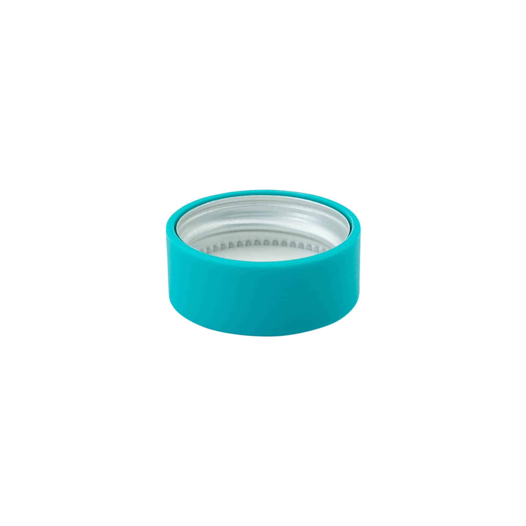 Tampa de rosca, plástico ABS, turquesa, para bocal: GPI 28/400