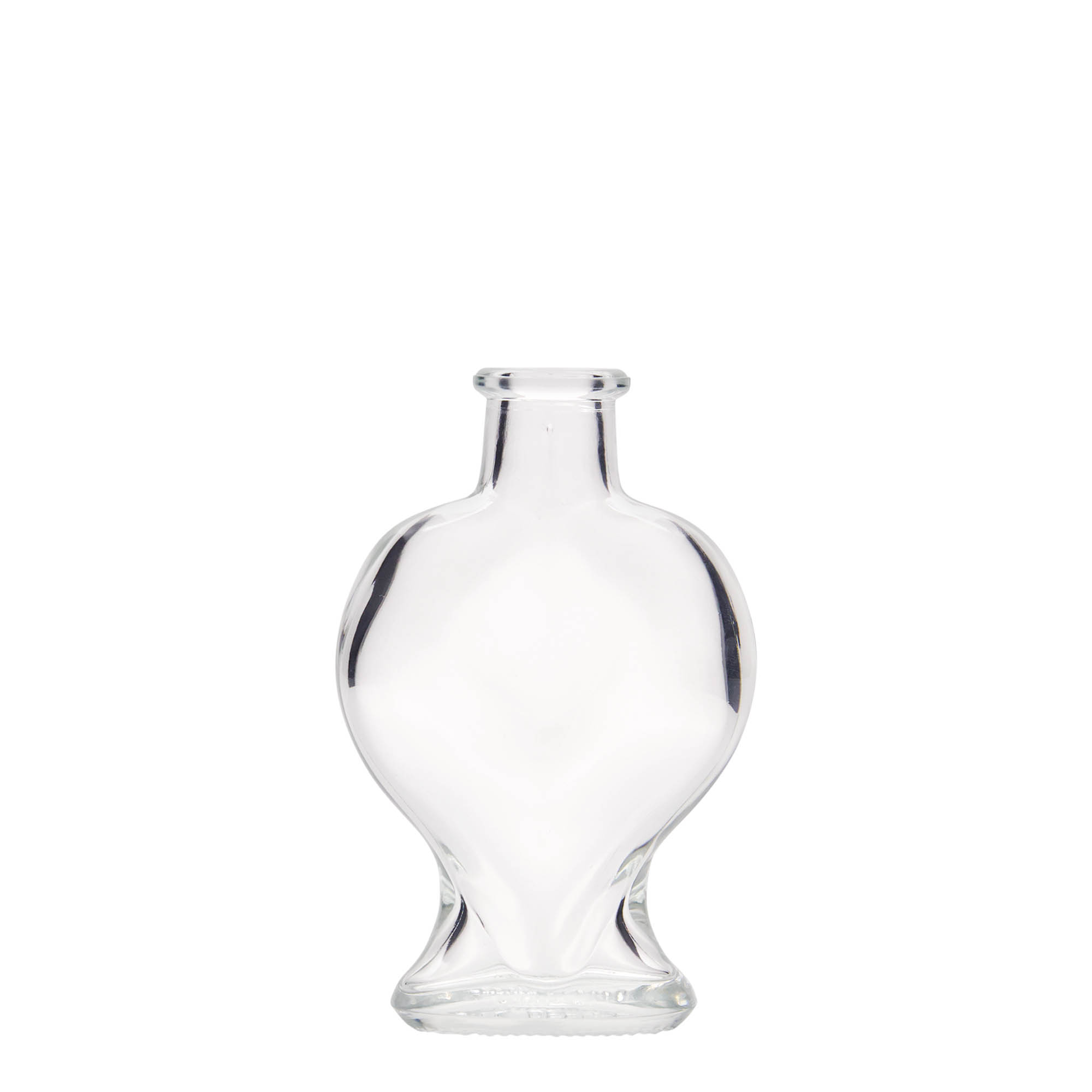Frasco de vidro de 100 ml 'Coração', boca: cortiça Frasco de vidro de 100 ml 'Coração', boca: cortiça