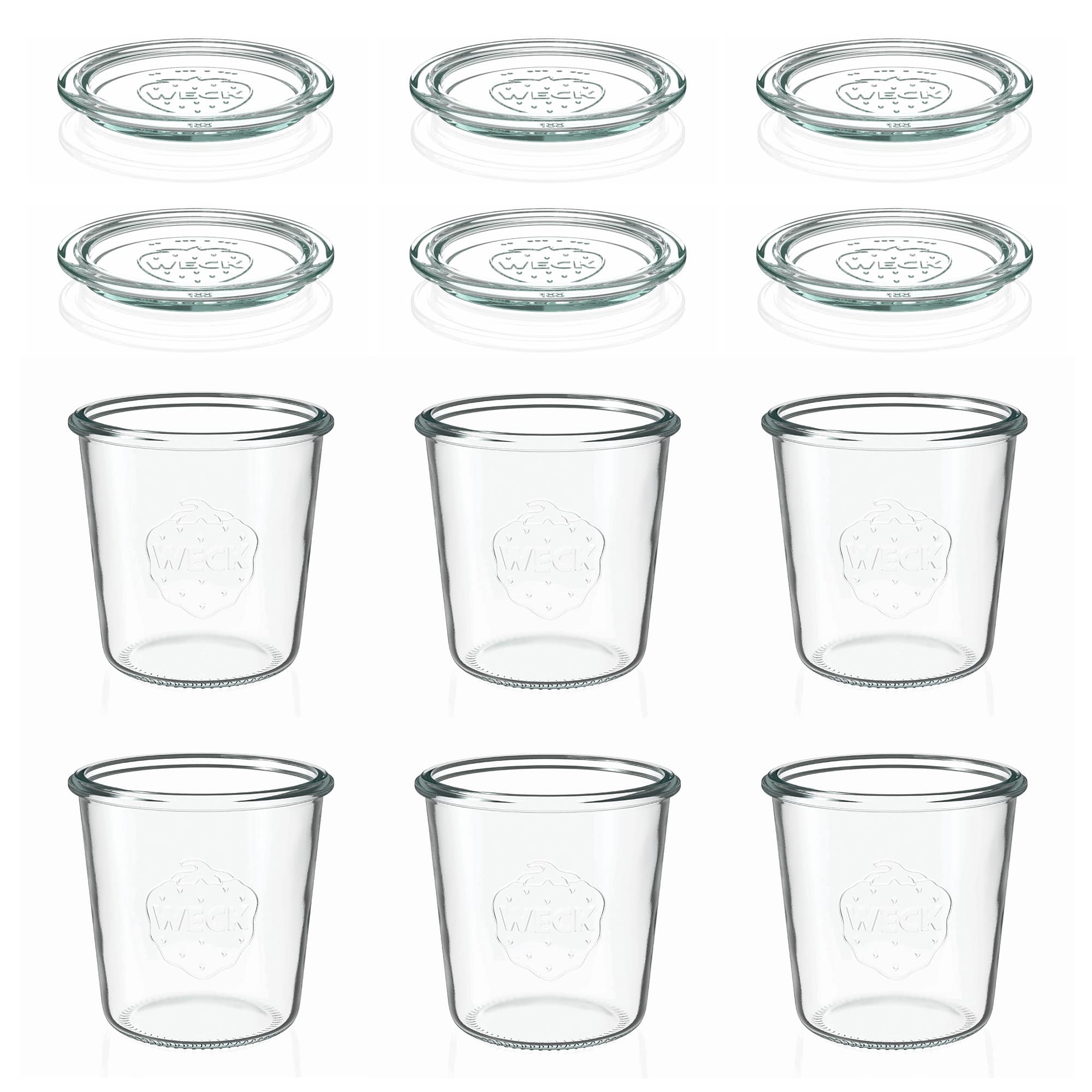 6x 580 ml frasco WECK com tampa de vidro RR 100