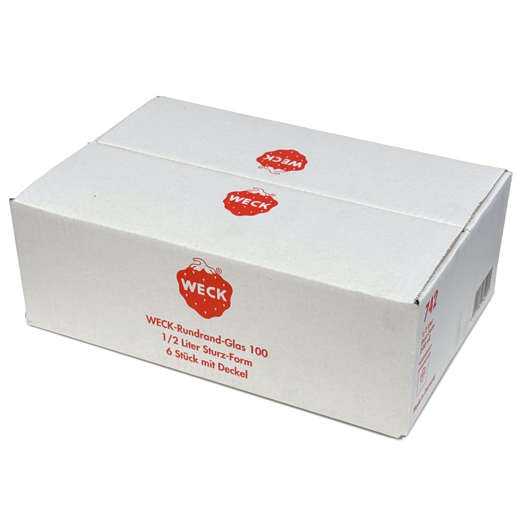 6x 580 ml frasco WECK com tampa de vidro RR 100