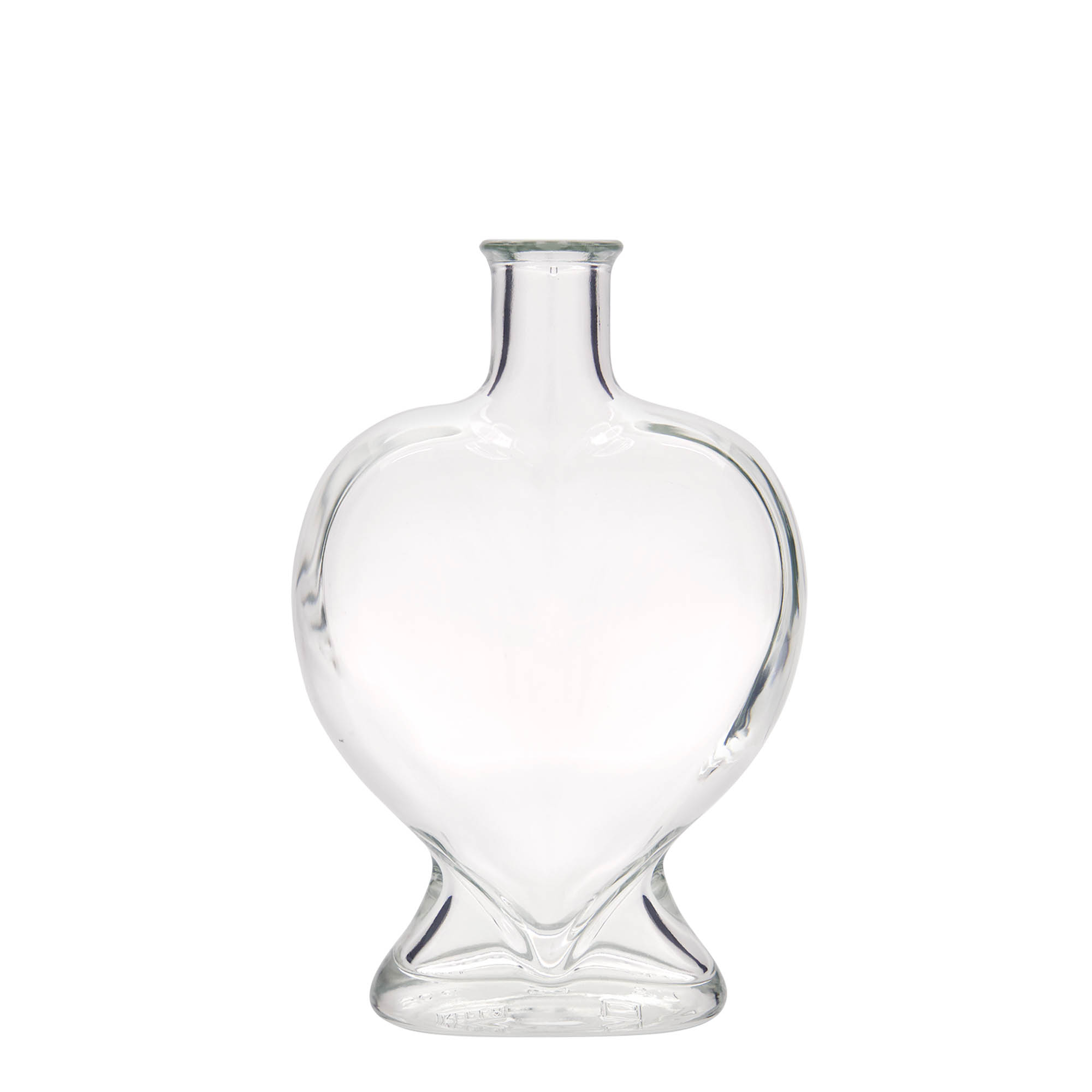 Garrafa de vidro de 500 ml 'Coração', Boca: Cortiça Garrafa de vidro de 500 ml 'Coração', Boca: Cortiça