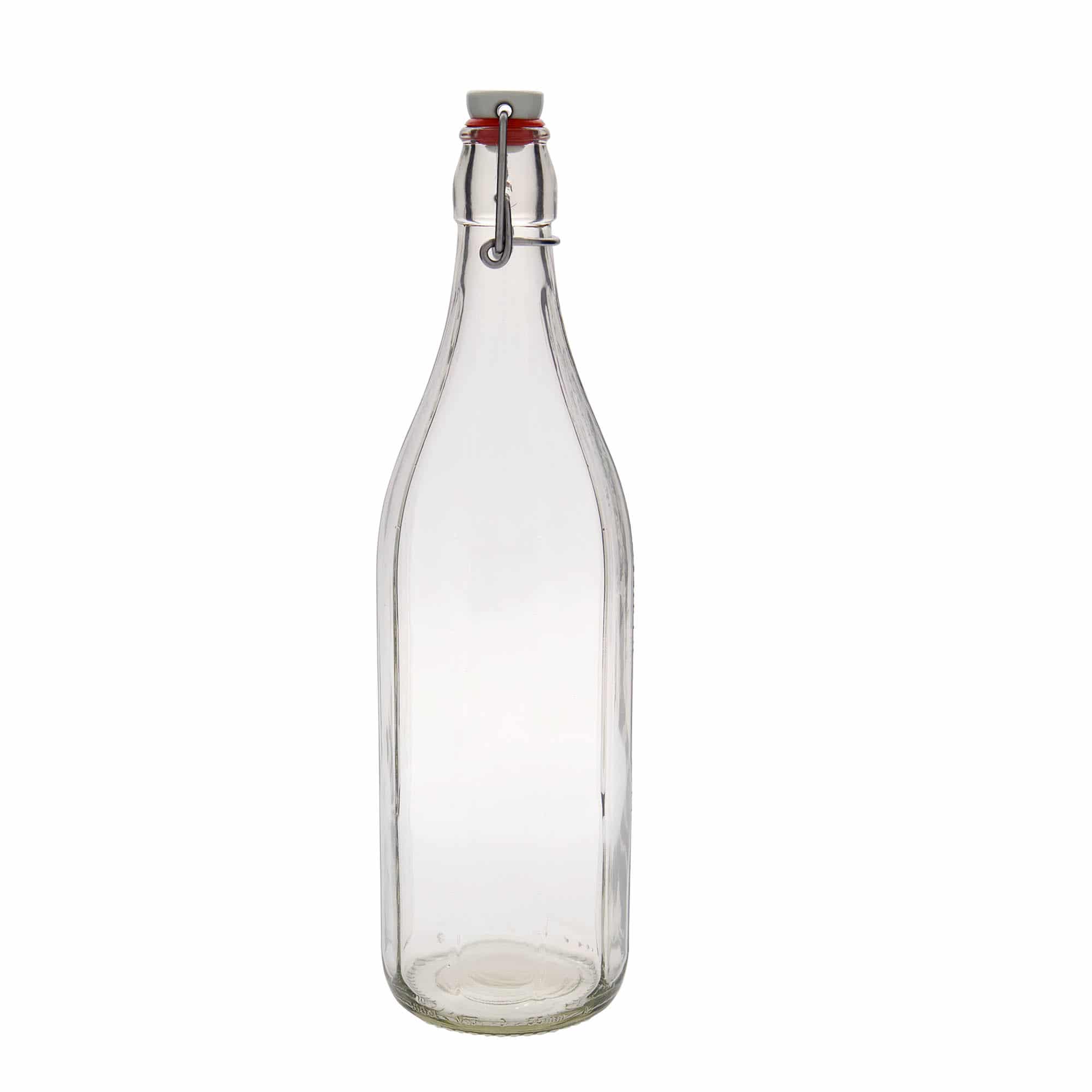 1000 ml Garrafa de vidro 'Bravo', decagonal, boca: Tampa mecânica 1000 ml Garrafa de vidro 'Bravo', decagonal, boca: Tampa mecânica