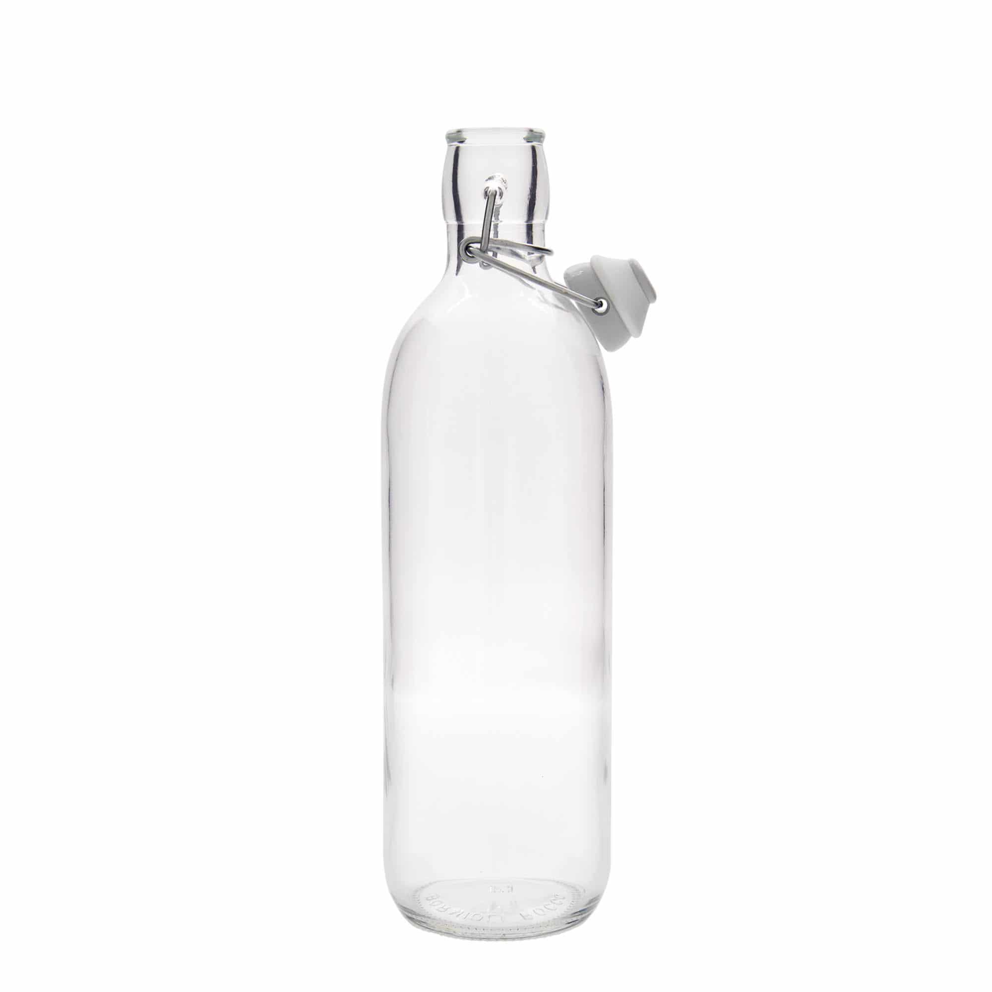 1000 ml Garrafa de vidro 'Emilia', boca: Tampa mecânica 1000 ml Garrafa de vidro 'Emilia', boca: Tampa mecânica