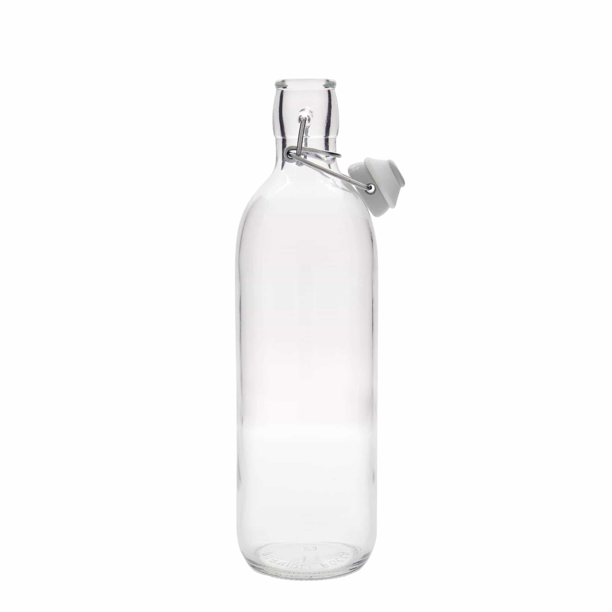 Garrafa de vidro 1.000 ml 'Emilia', boca: fecho de alavanca