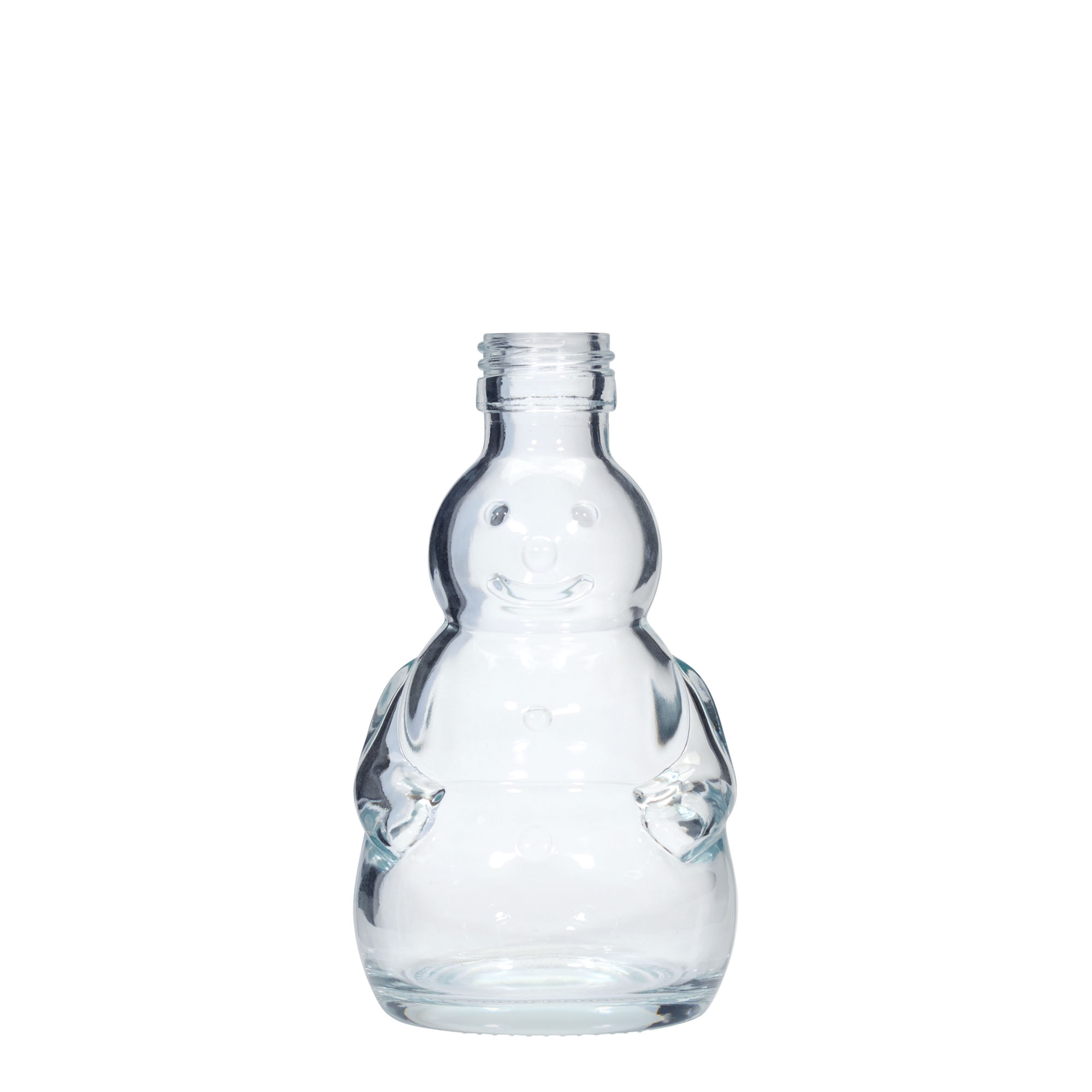 Frasco de vidro de 200 ml 'Boneco de Neve', boca: PP 28 Frasco de vidro de 200 ml 'Boneco de Neve', boca: PP 28