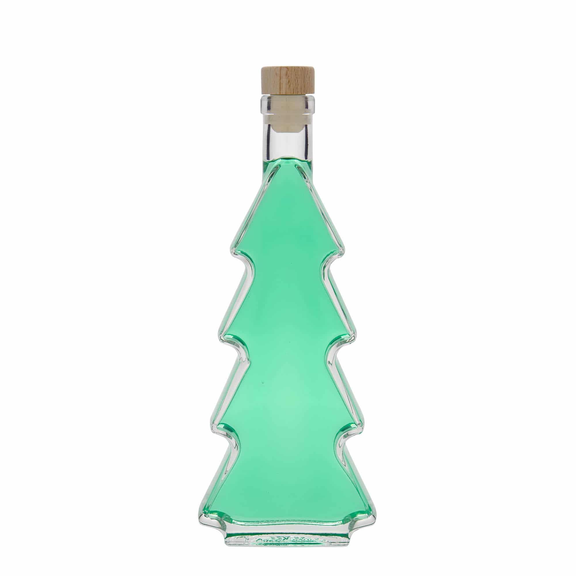 350 ml Garrafa de vidro 'Árvore de Natal', boca: Cortiça