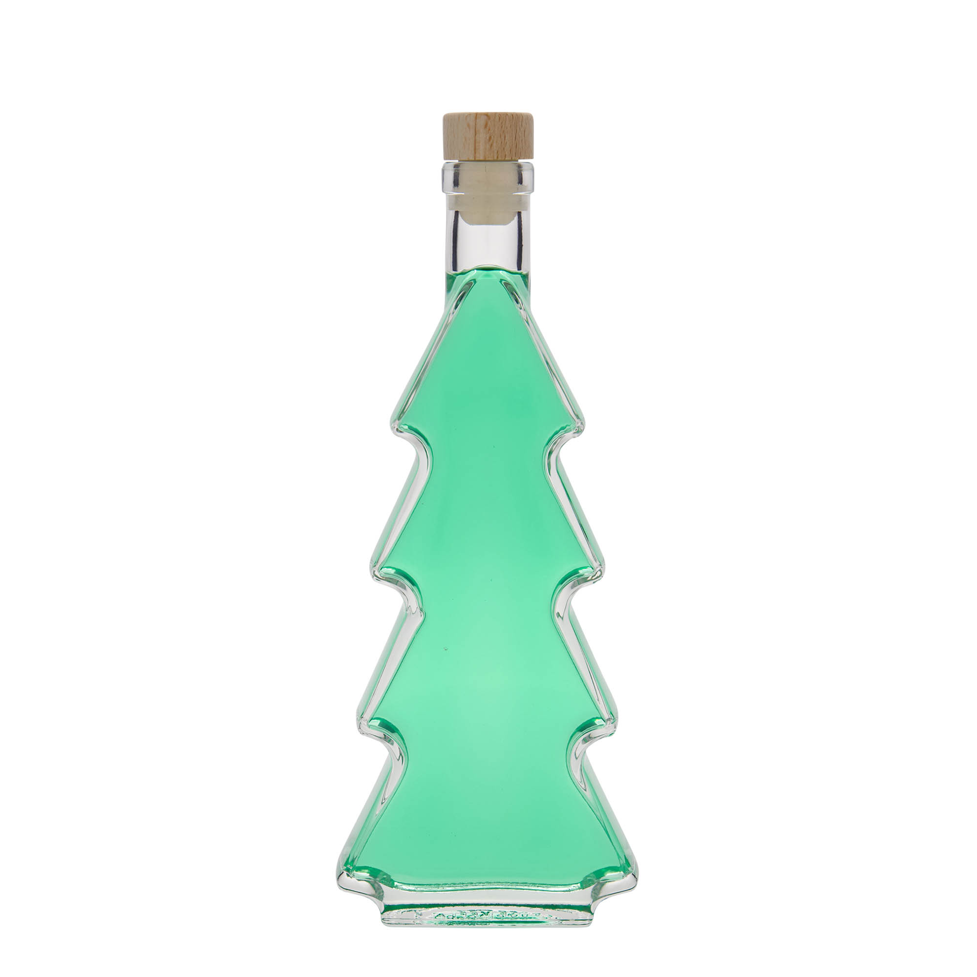Garrafa de vidro de 350 ml 'Árvore de Natal', boca: cortiça