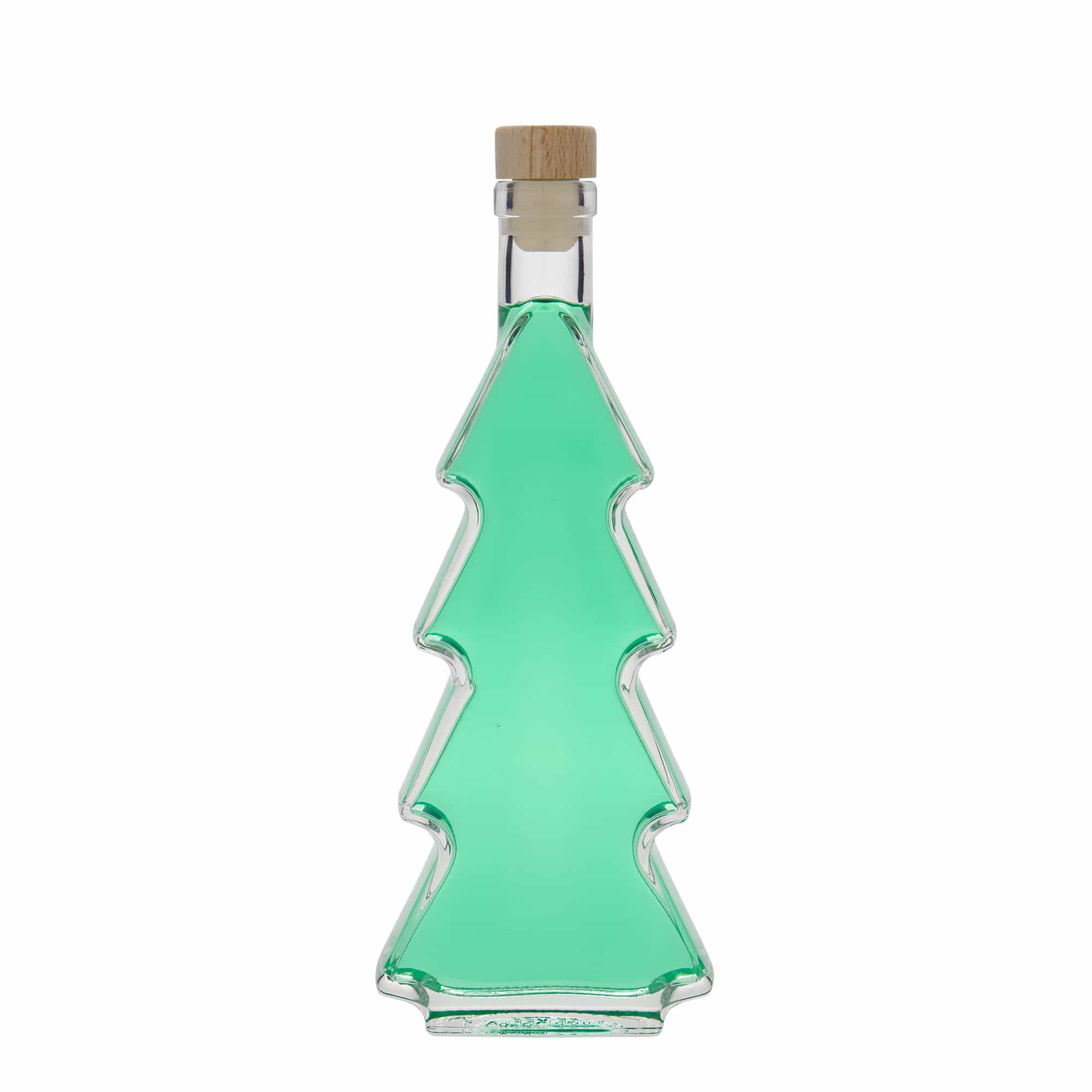 Garrafa de vidro de 350 ml 'Árvore de Natal', boca: cortiça
