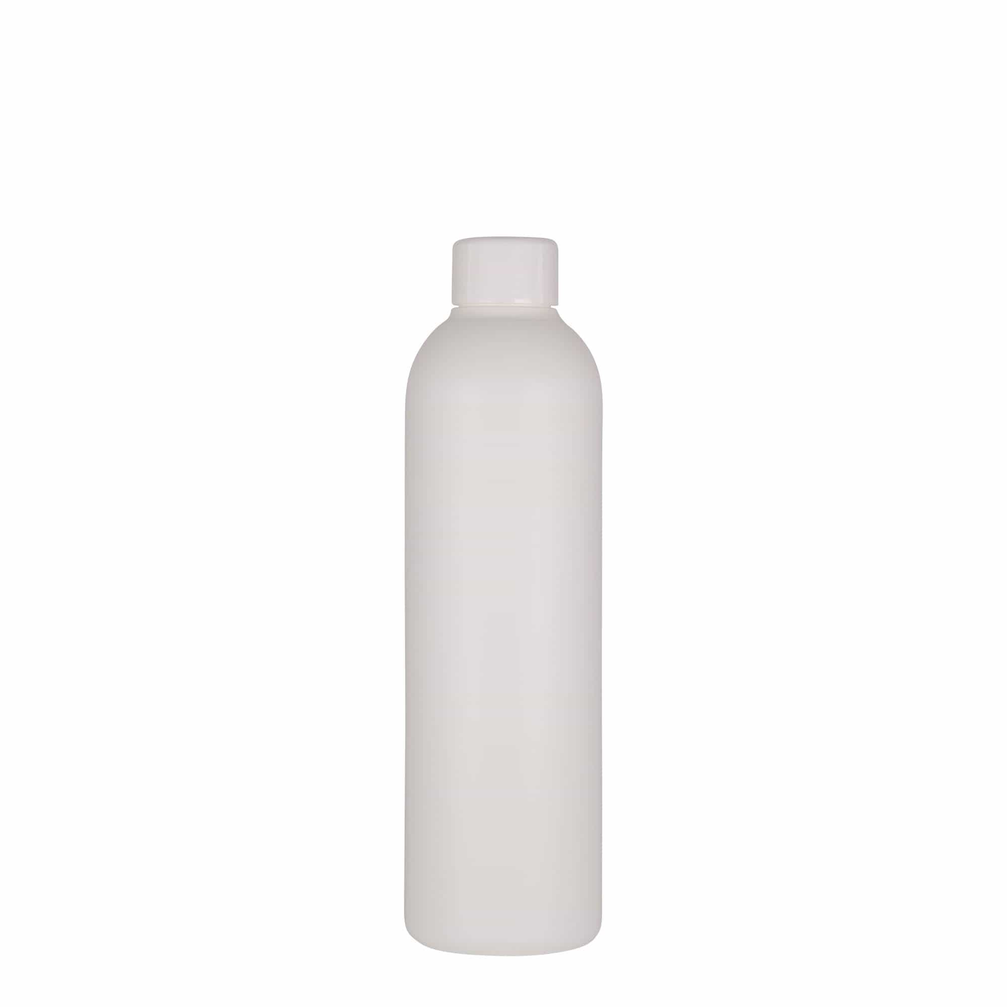 Frasco de plástico de 250 ml 'Tuffy', HDPE, branco, bocal: 24/410