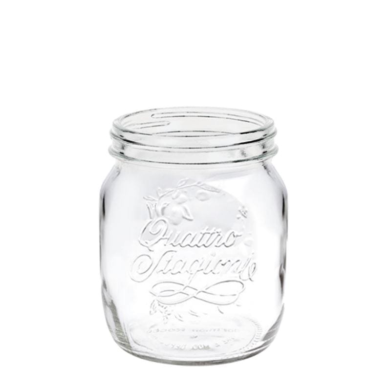 Frasco de vidro de 700 ml 'Quattro Stagioni', boca: tampa de rosca Frasco de vidro de 700 ml 'Quattro Stagioni', boca: tampa de rosca