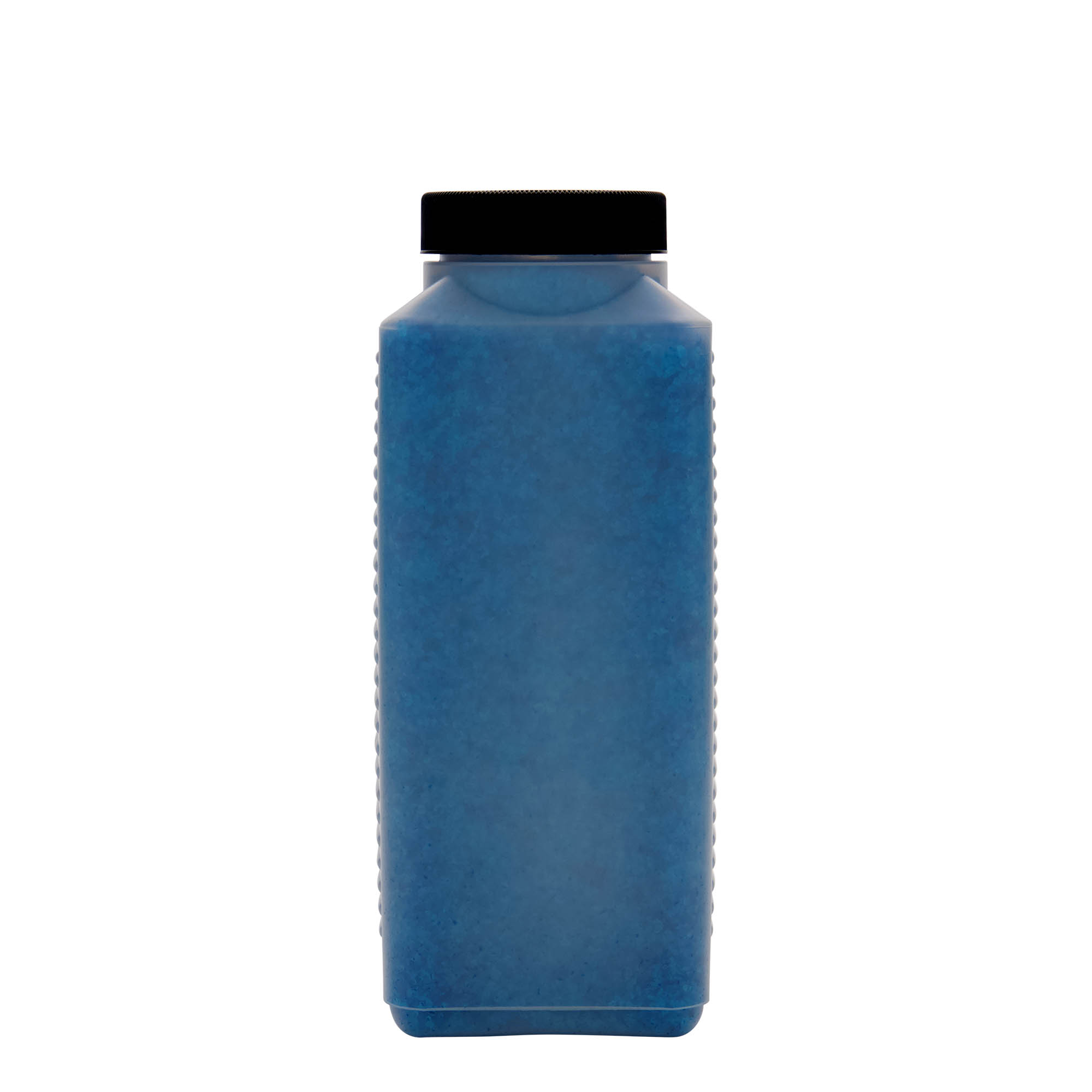 1.000 ml Garrafa de gargalo largo, retangular, plástico HDPE, natural, boca: DIN 60 EPE 1.000 ml Garrafa de gargalo largo, retangular, plástico HDPE, natural, boca: DIN 60 EPE