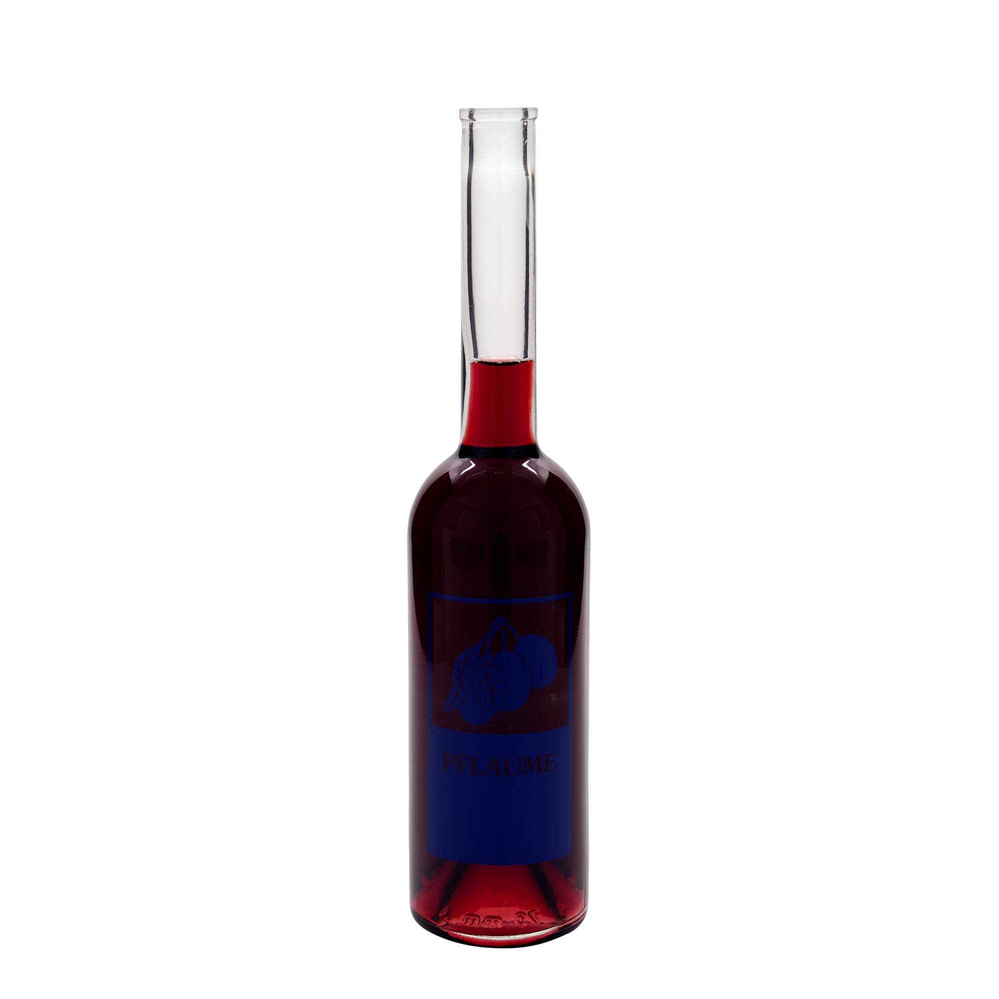 Garrafa de vidro de 500 ml 'Opera', motivo: ameixa, boca: cortiça Garrafa de vidro de 500 ml 'Opera', motivo: ameixa, boca: cortiça