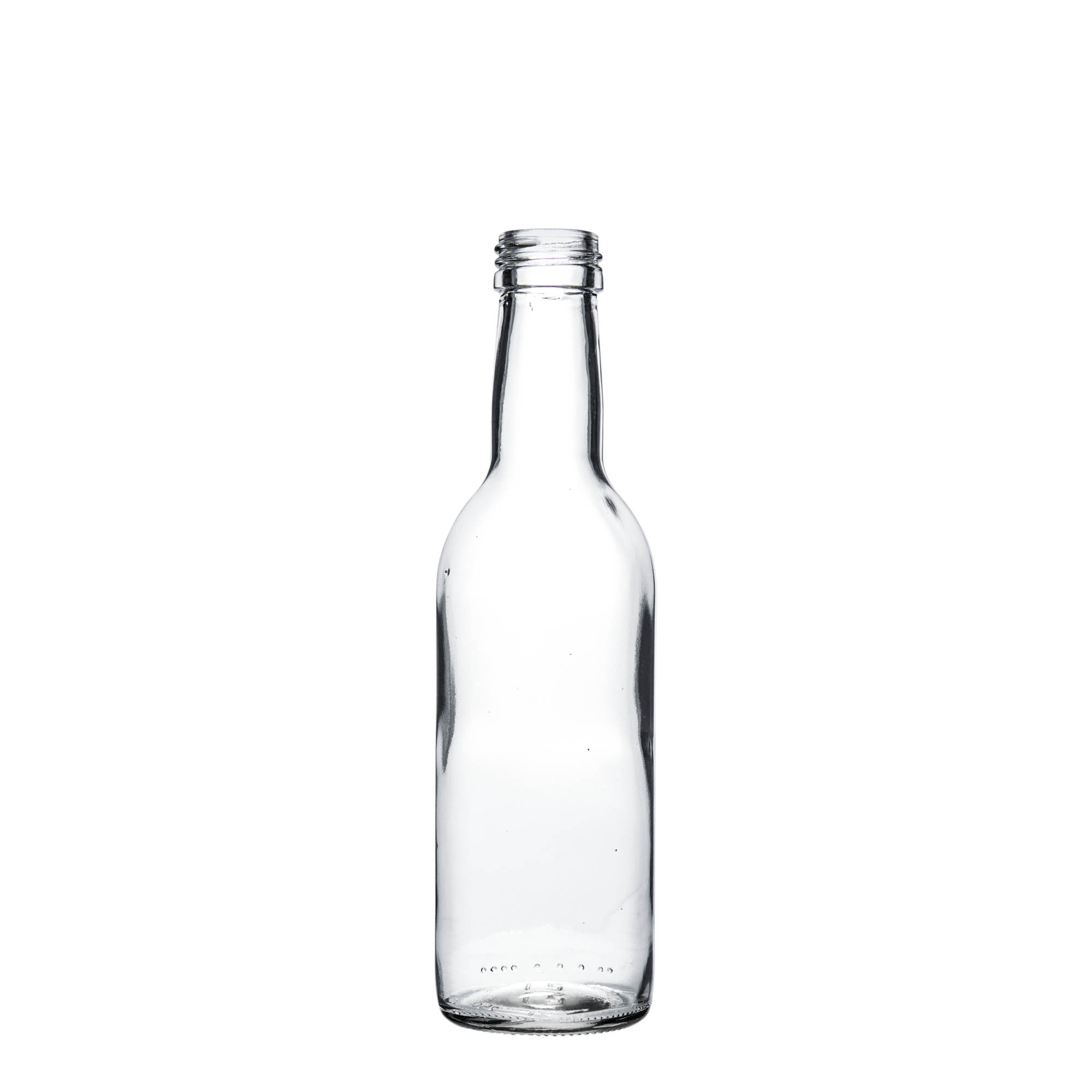 Garrafa de vidro de 250 ml 'Bordeaux', Boca: PP 28 Garrafa de vidro de 250 ml 'Bordeaux', Boca: PP 28