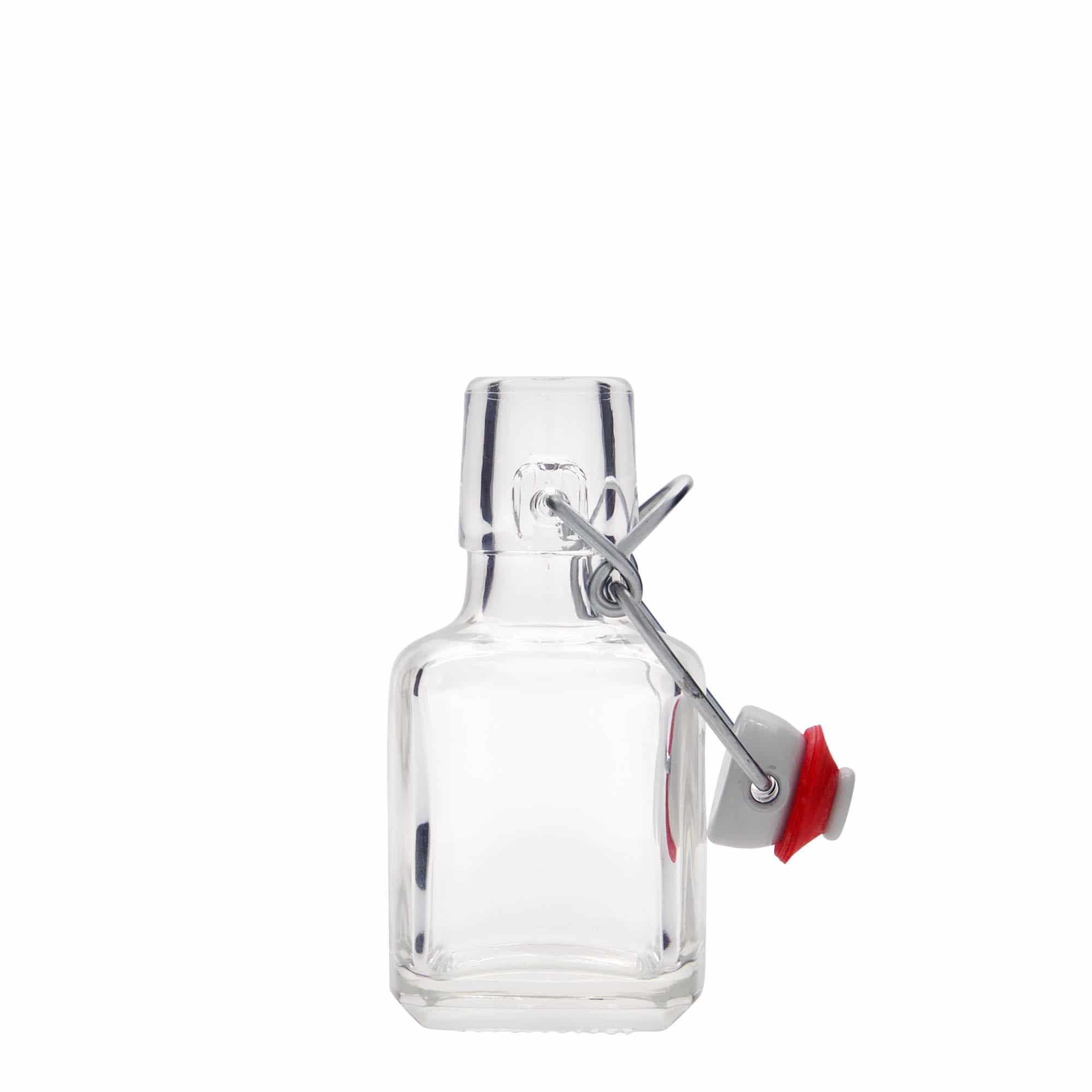 100 ml Garrafa de vidro 'Kubica', quadrada, boca: Tampa mecânica 100 ml Garrafa de vidro 'Kubica', quadrada, boca: Tampa mecânica