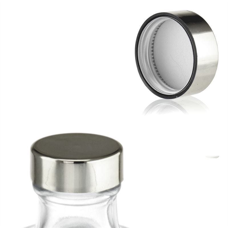 Tampa de rosca, plástico ABS, prateado, para bocal: GPI 33/400 Tampa de rosca, plástico ABS, prateado, para bocal: GPI 33/400