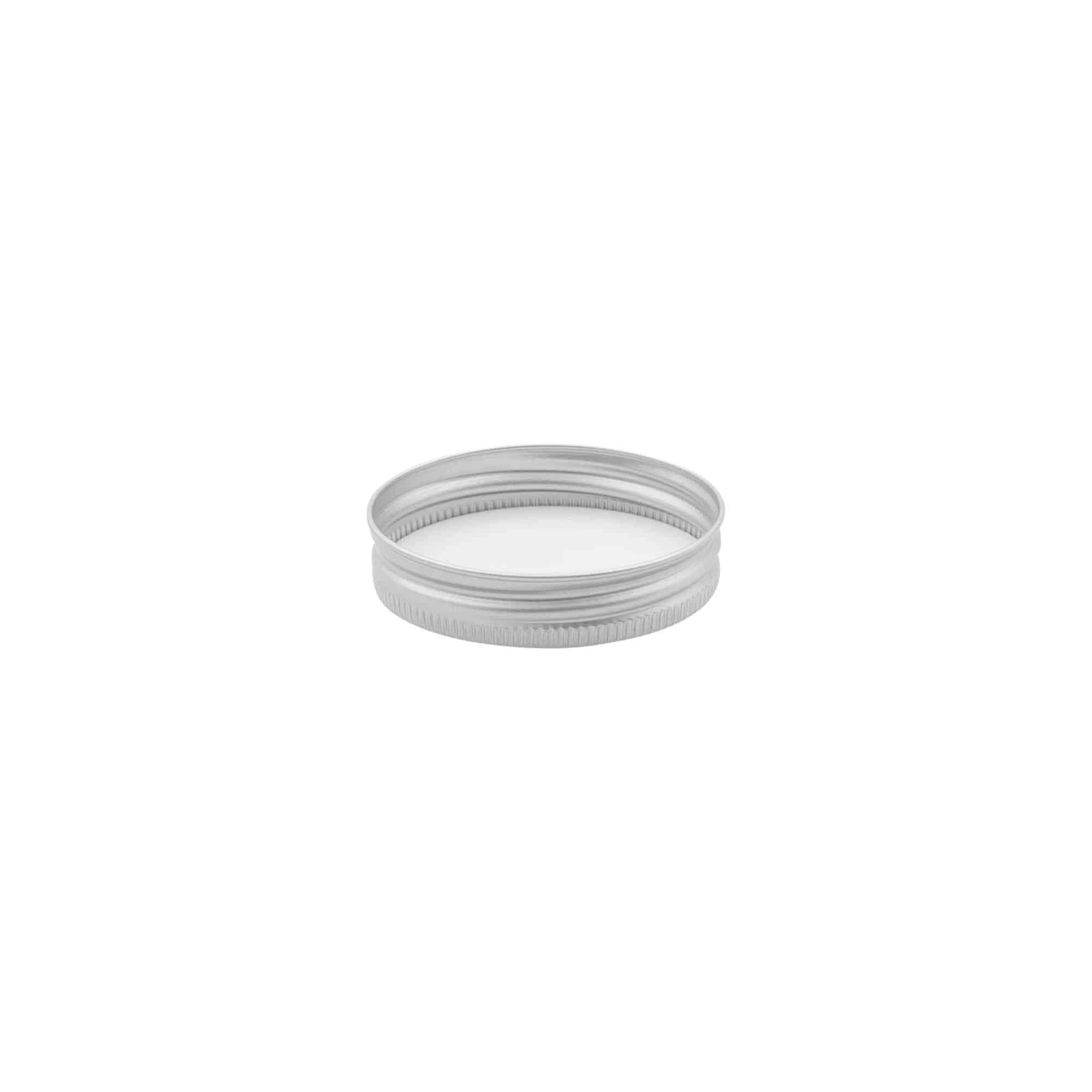 Tampa de rosca, metal, prateada, para bocal: 48/400