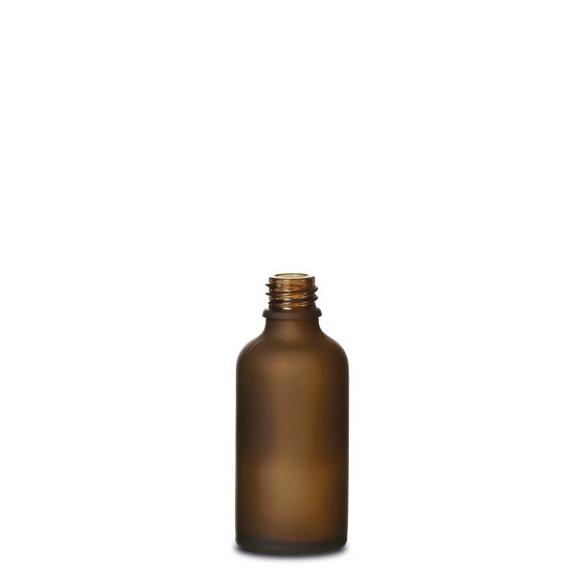 Frasco médico de 50 ml, vidro, castanho fosco, boca: DIN 18 Frasco médico de 50 ml, vidro, castanho fosco, boca: DIN 18