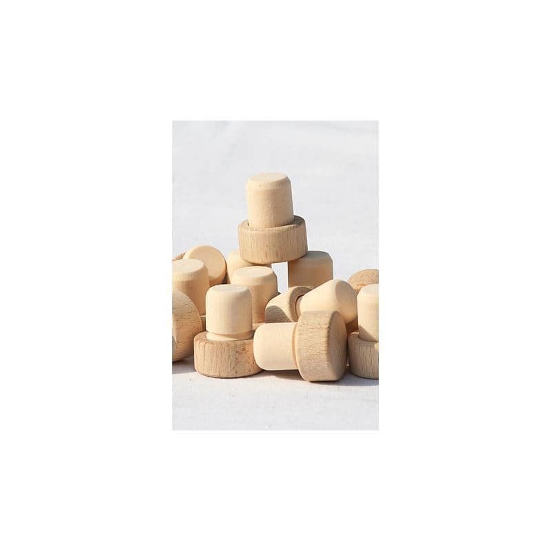 Rolhas capsuladas 16 mm, plástico, várias cores, para boca: Cortiça