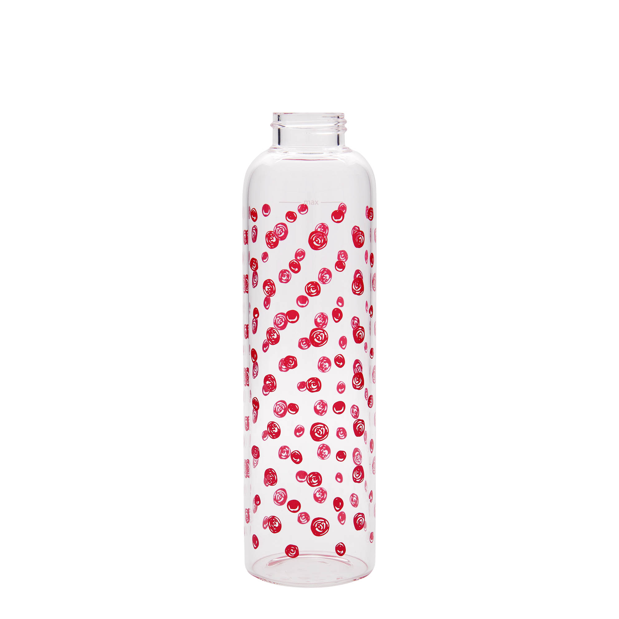 500 ml Garrafa de água 'Perseus', Motivo: Pintas vermelhas, boca: Tampa de rosca 500 ml Garrafa de água 'Perseus', Motivo: Pintas vermelhas, boca: Tampa de rosca