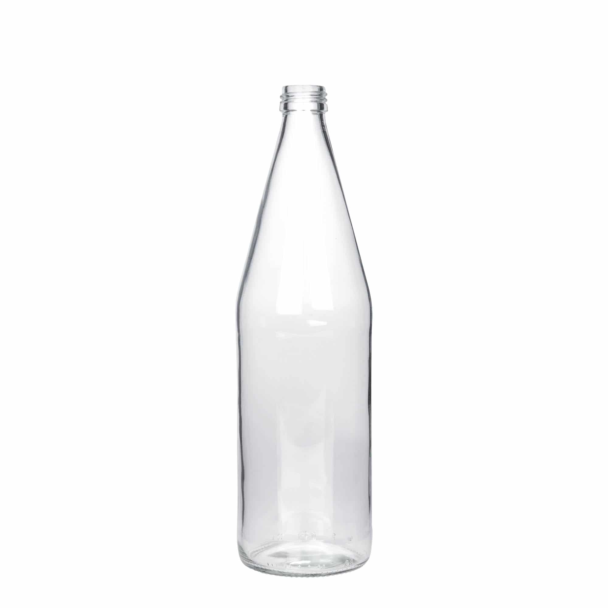 750 ml Garrafa universal forma de cenoura, vidro, boca: PP 28 750 ml Garrafa universal forma de cenoura, vidro, boca: PP 28