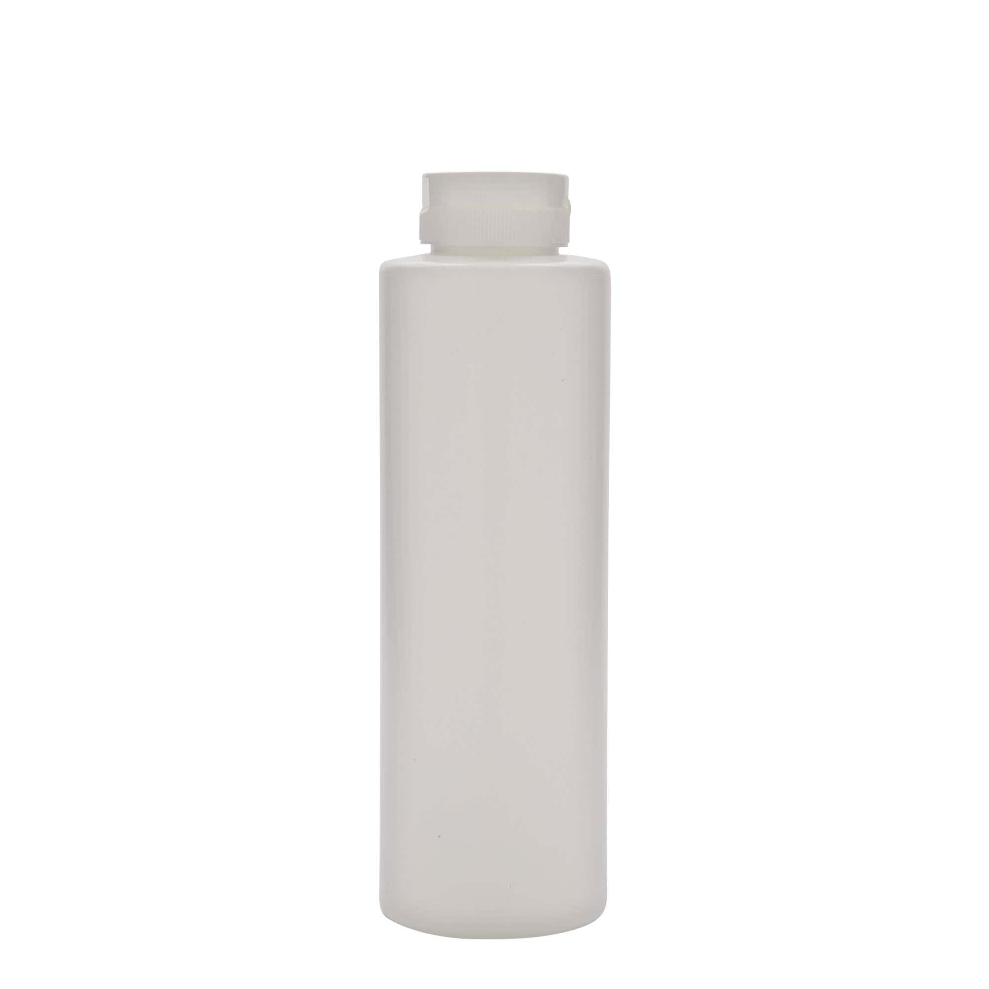 Frasco para molhos de 500 ml, plástico LDPE, branco, bocal: 38/400