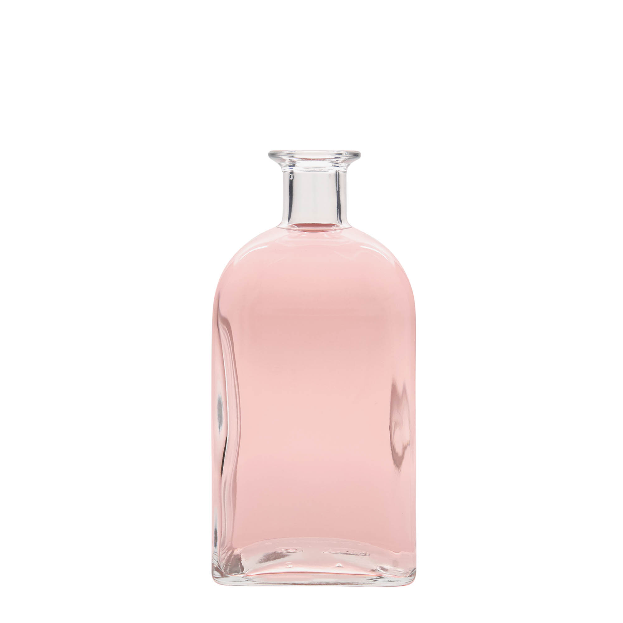 Garrafa de vidro de 700 ml Apotheker Carré, quadrada, boca: cortiça Garrafa de vidro de 700 ml Apotheker Carré, quadrada, boca: cortiça