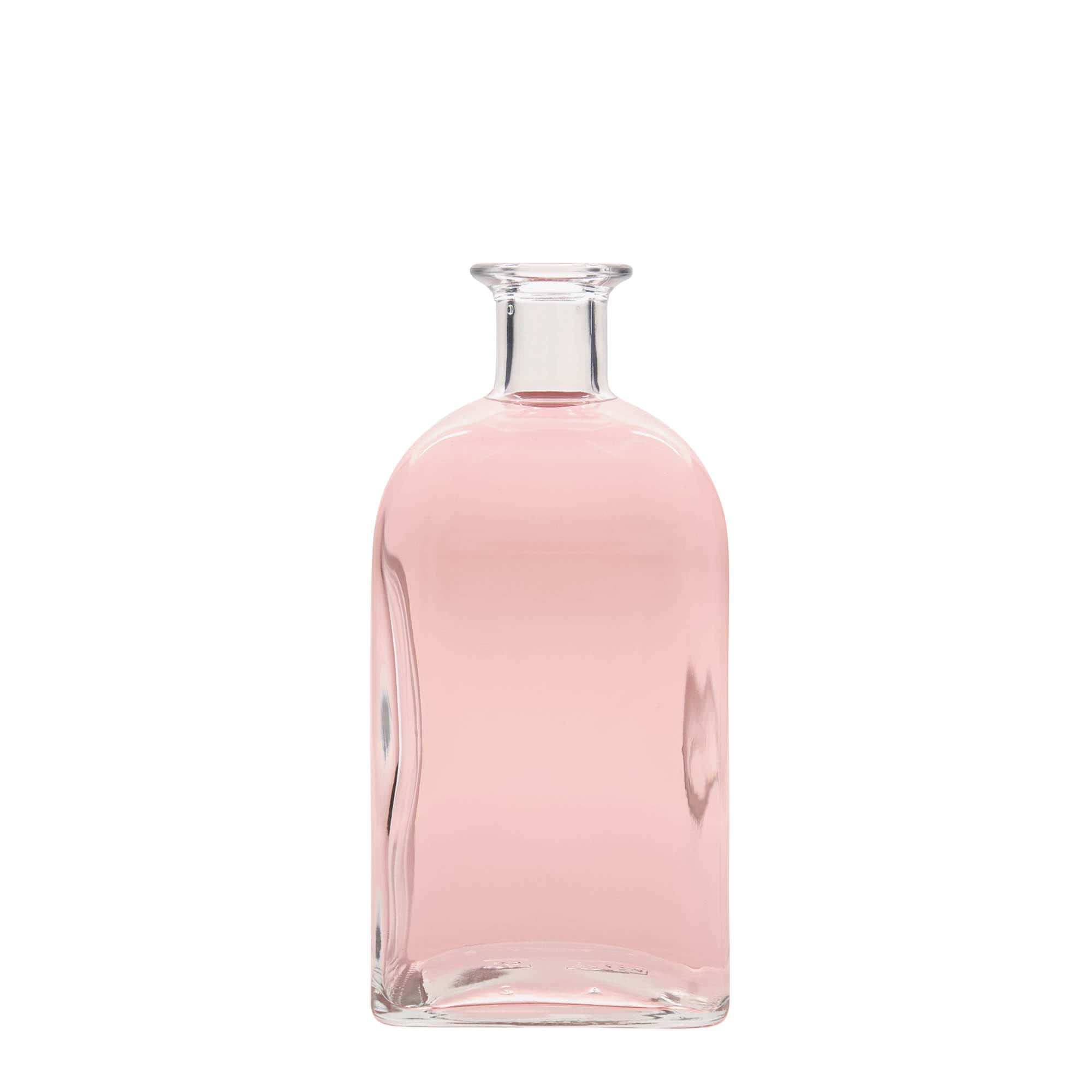 Garrafa de vidro de 700 ml Apotheker Carré, quadrada, boca: cortiça
