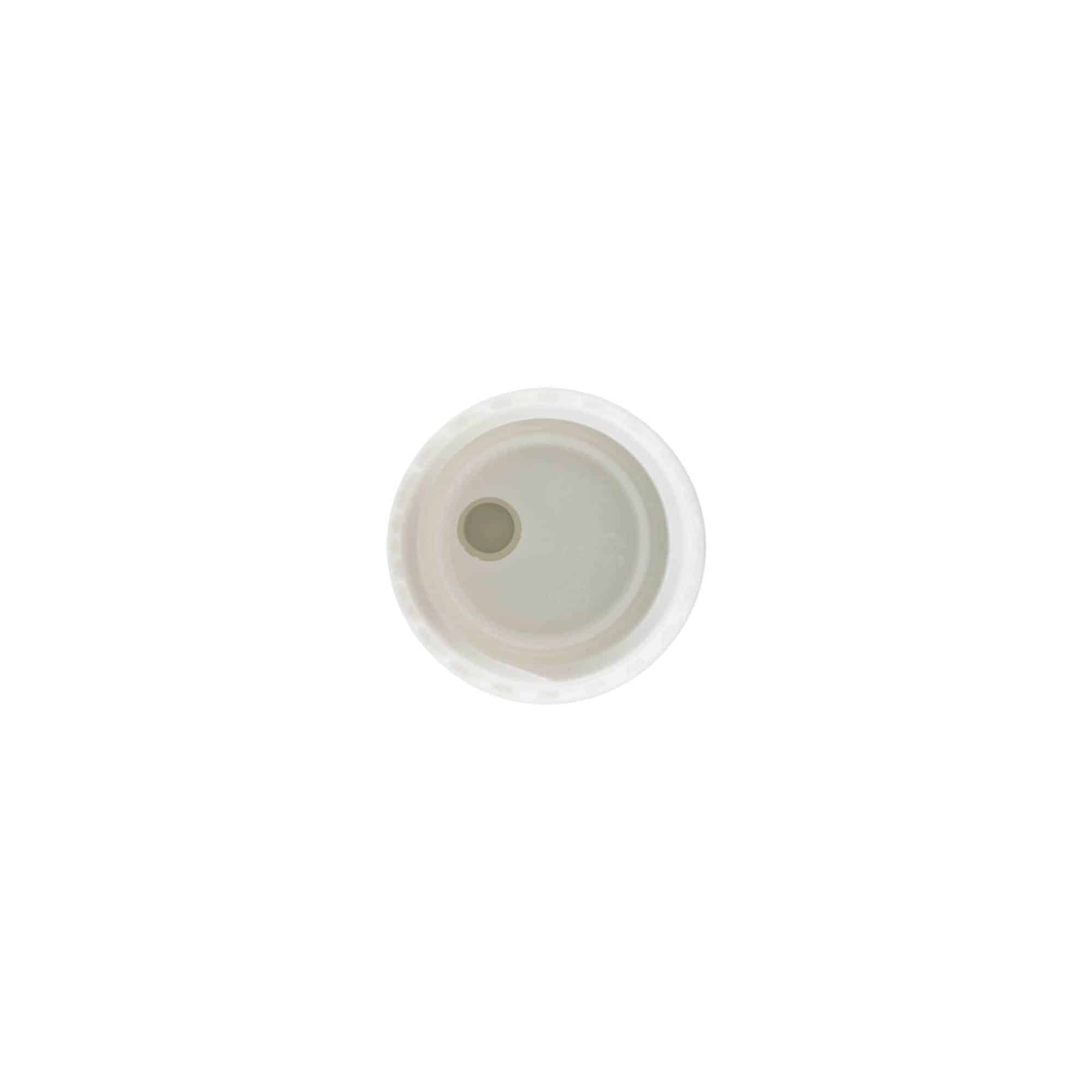Tampa de rosca Disc Top, plástico PP, branco, para boca: 24/410