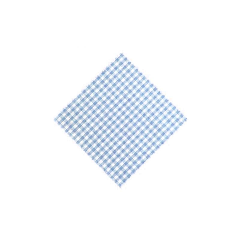 Tampas de tecido xadrez 15x15, quadrado, têxtil, azul claro, boca: TO58-TO82