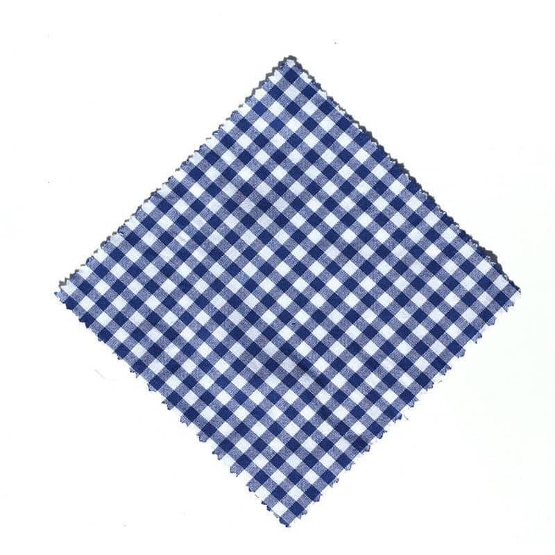 Tampas de tecido xadrez 12x12, quadrado, têxtil, azul escuro, boca: TO38-TO53 Tampas de tecido xadrez 12x12, quadrado, têxtil, azul escuro, boca: TO38-TO53