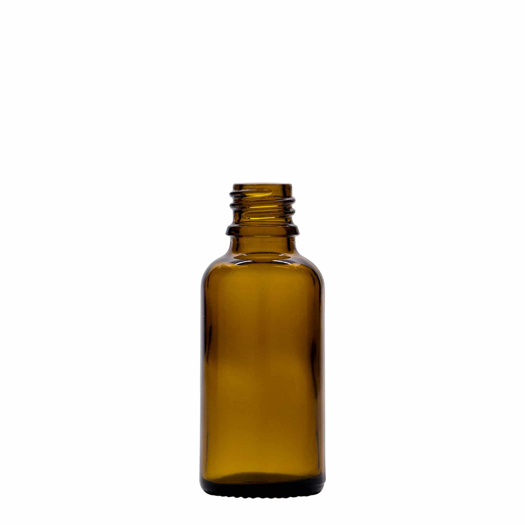 Frasco médico de 30 ml com bomba doseadora, vidro, castanho, bocal: DIN 18