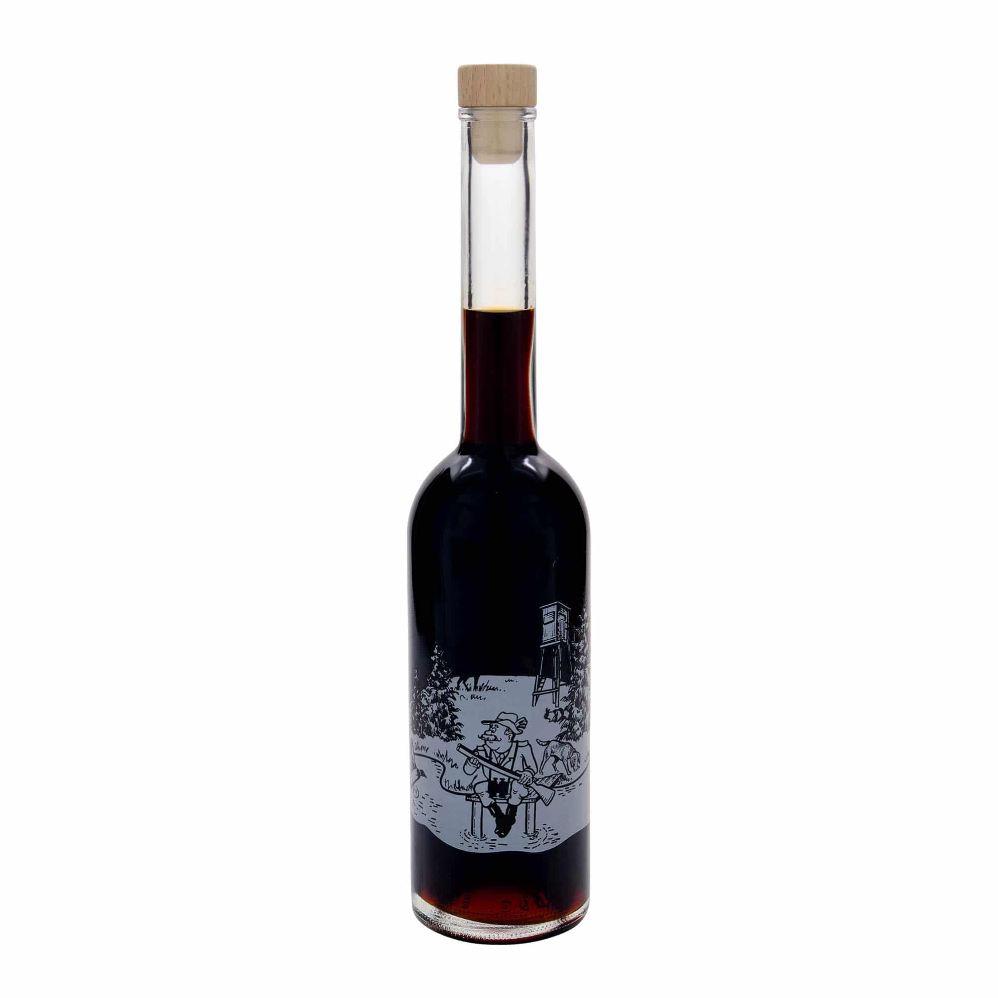 500 ml Garrafa de vidro 'Opera', Motivo: Caçador, boca: Cortiça