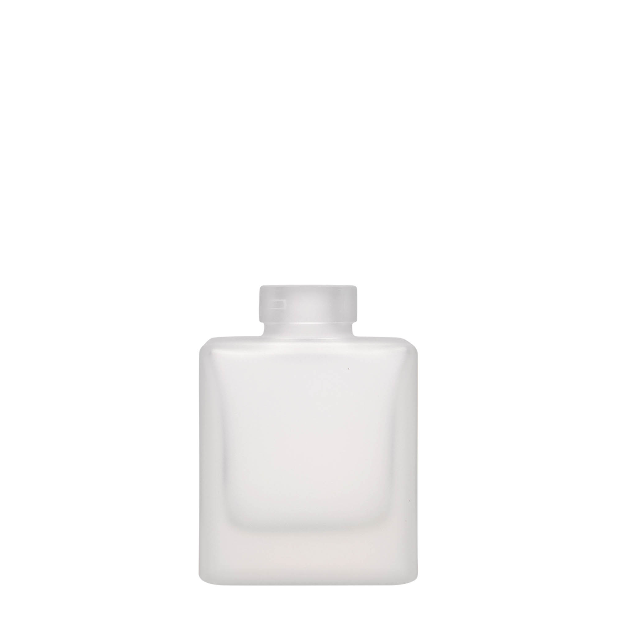 Frasco de vidro de 100 ml 'Cube', quadrado, fosco, boca: cortiça Frasco de vidro de 100 ml 'Cube', quadrado, fosco, boca: cortiça