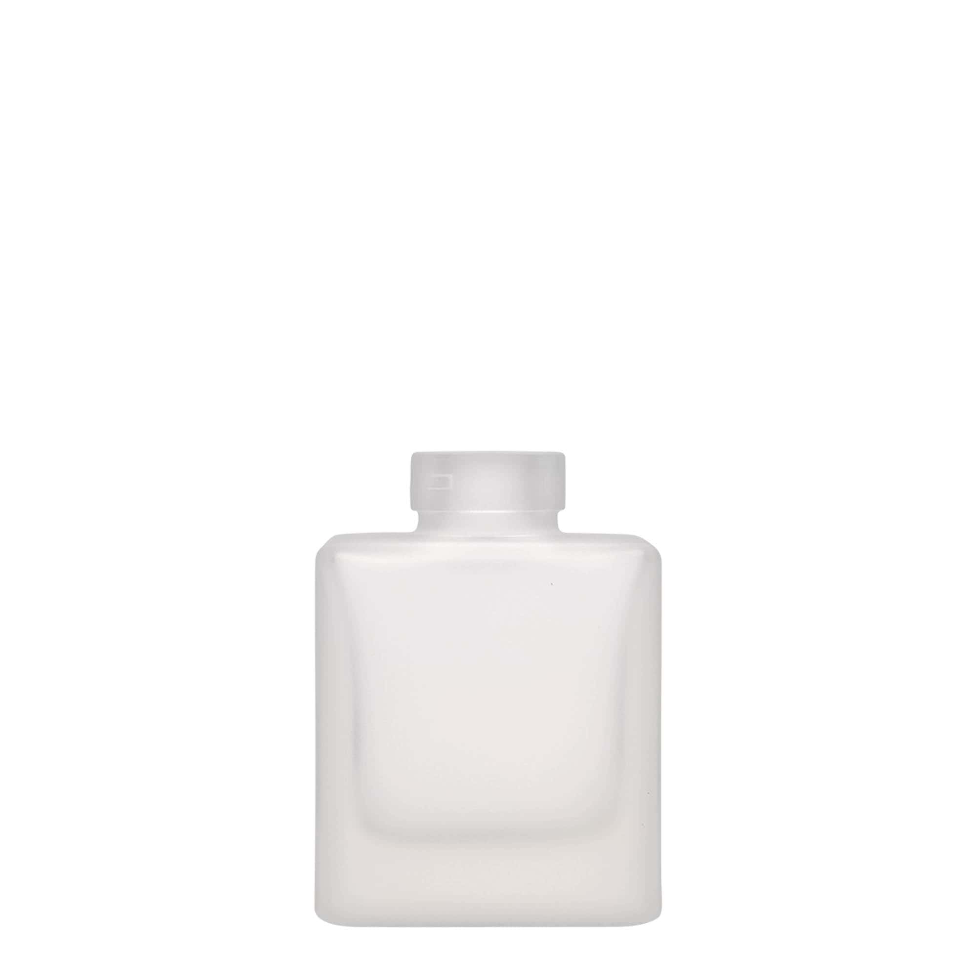 Frasco de vidro de 100 ml 'Cube', quadrado, fosco, boca: cortiça